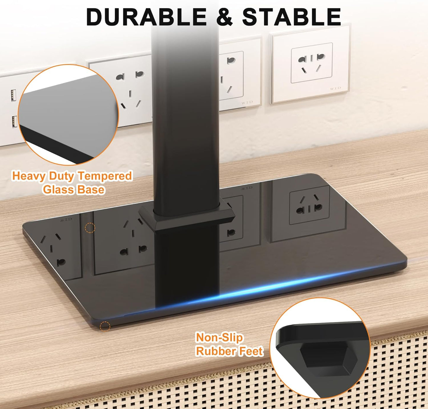 17-43 Inch 88lbs, 200x200mm, TS205 XINLEI Universal Swivel TV Stand Base Table Top TV Stand for TVs Height Adjustable
