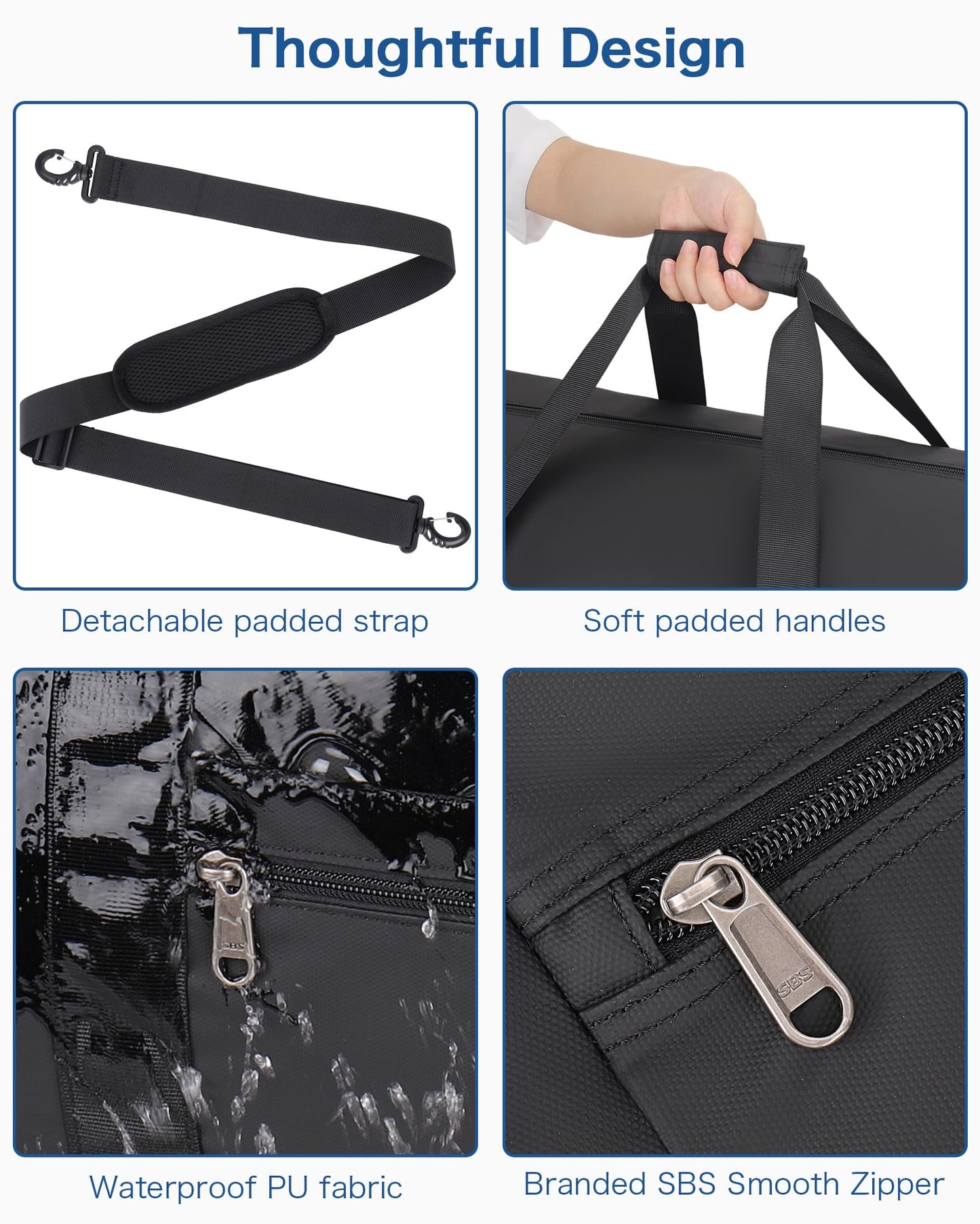 120L Travel Duffle Bag for Men and Women, Urtala 34” Large Duffle Bag for Traveling with Shoes Compartment, Foldable Travel Duffel Bags, Waterproof and Tear Resistant