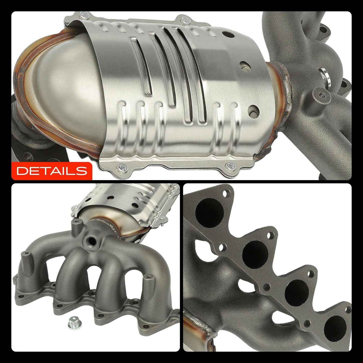 A-Premium Front Exhaust Manifold Catalytic Converter Kit Direct-Fit Compatible with Hyundai Accent & Kia Rio, Rio5, 2006-2011, 1.6L, EPA Compliant, Replace# 2851026190, 2851026390