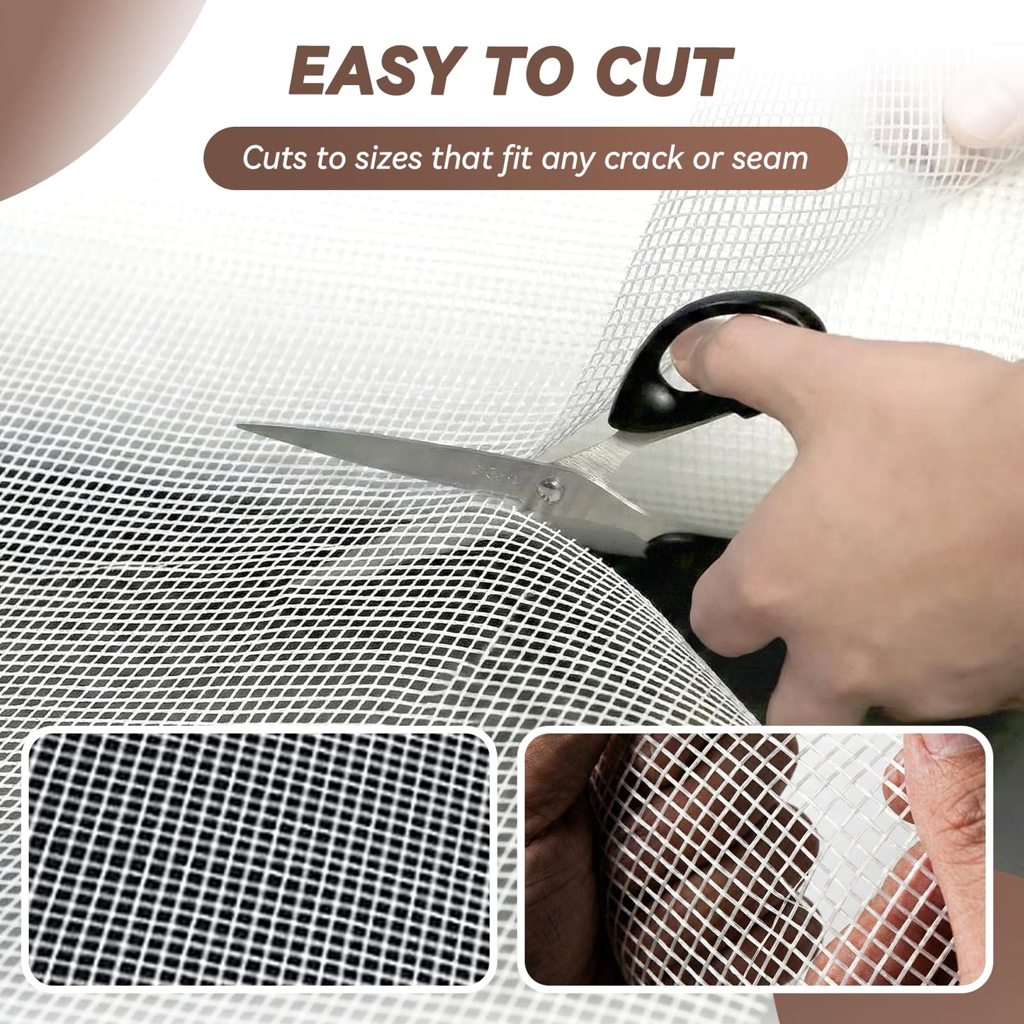 DRKSBESTO 3.3x328ft Fiberglass Mesh Roll, 160g/m² White Stucco Mesh for Concrete. Enhanced Strength & Stability for wall Crack Repair, Interior/Exterior Construction, and Ceilings Seam Reinforcement.