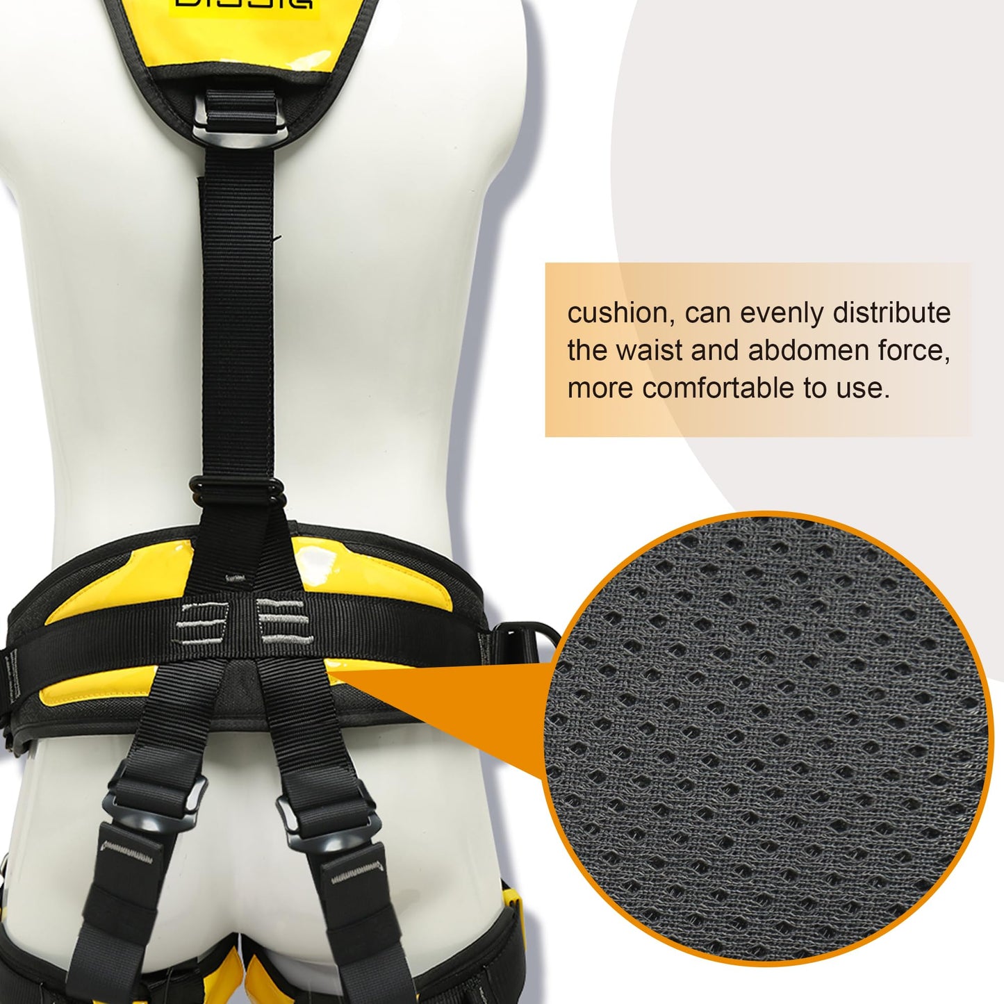 DIJJIG Climbing belts, Thicken Professional Half Body Safety Belt Climbing Gear for Tree Climbing, Fire Rescue, Rappelling and Other Outdoor Adventure Activities
