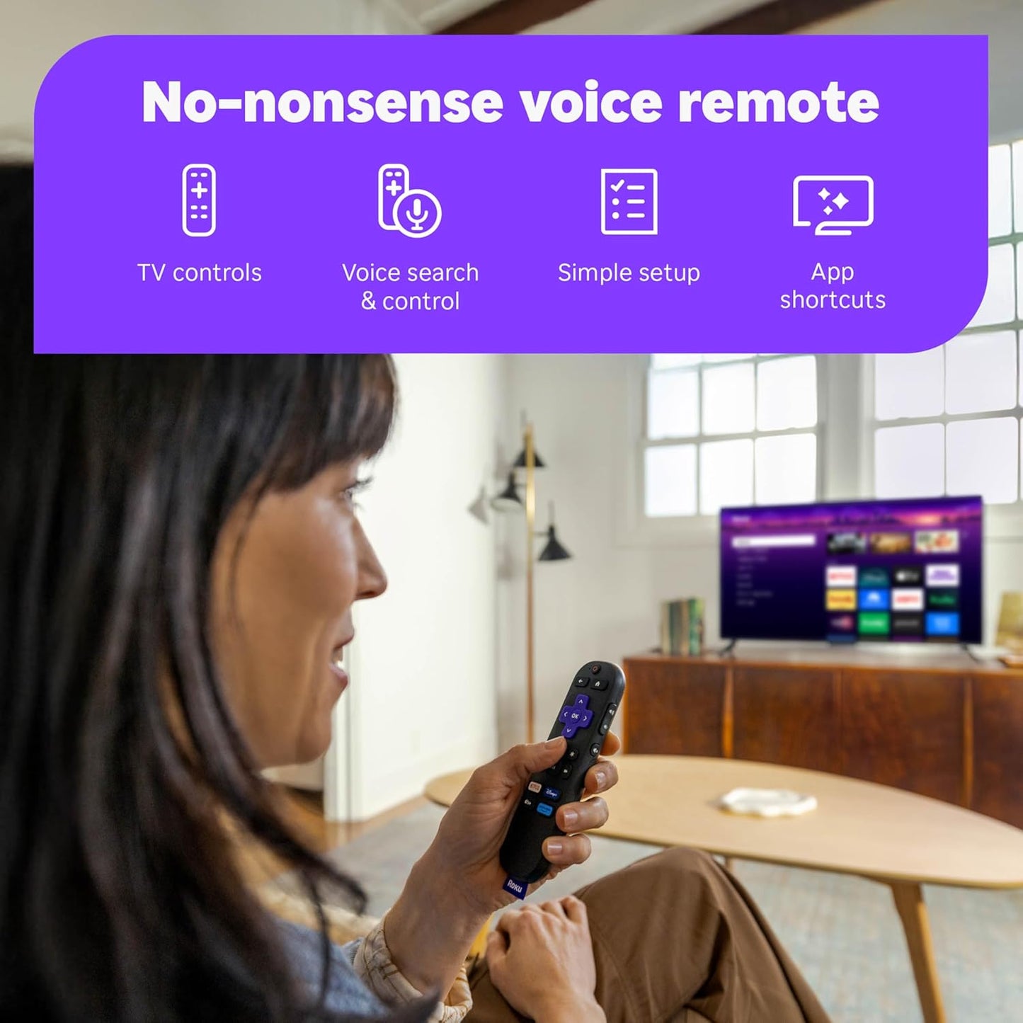 Roku 4K Streaming Stick Plus - & HDR Streaming Device for TV with Voice Remote - Free & Live TV