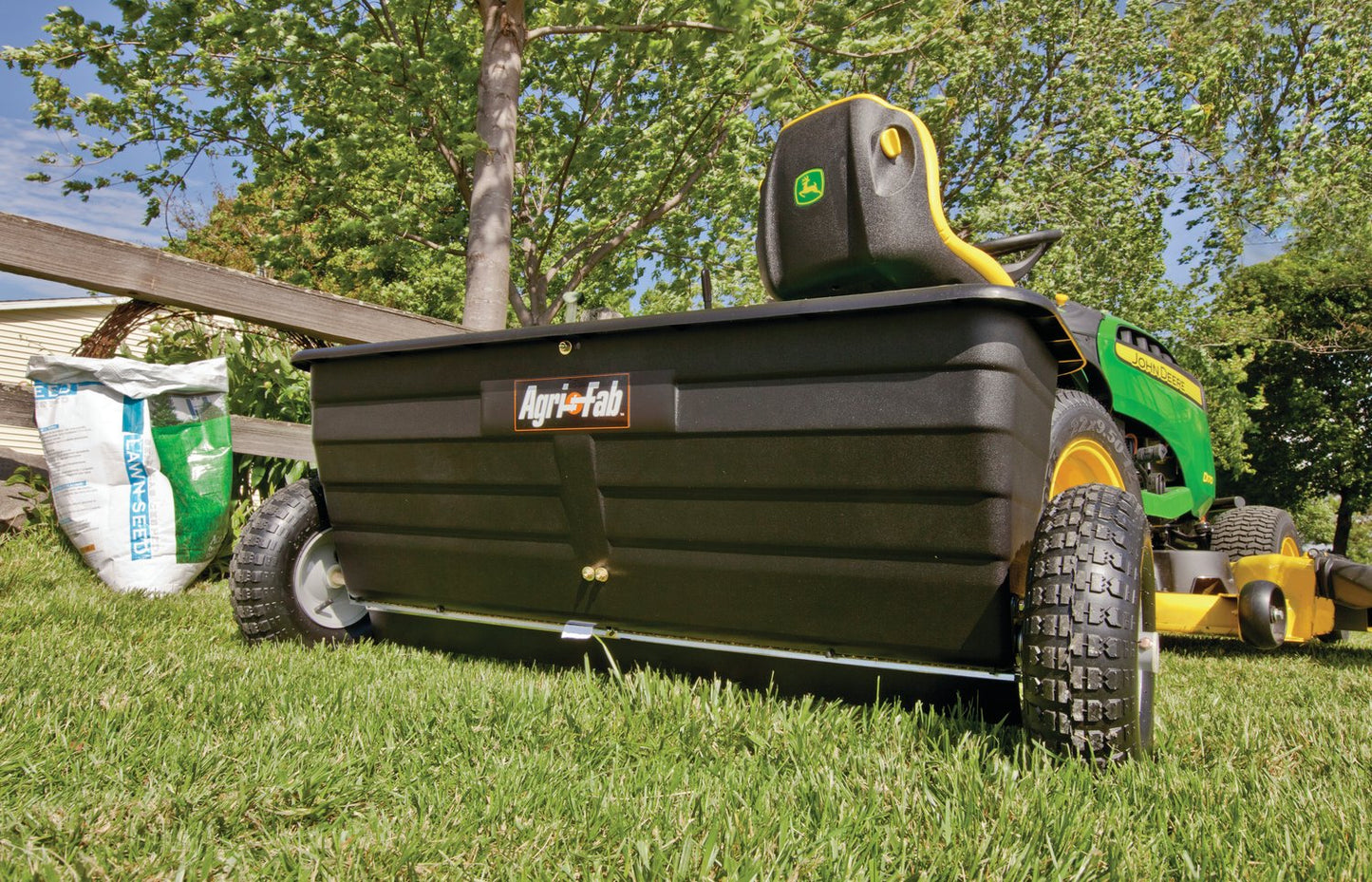 Agri-Fab Tow Behind Lawn and Garden Drop Spreader for Seed, Fertilizer, Salt and Ice Melt, 175 lb Capacity with 42 In Spread Width