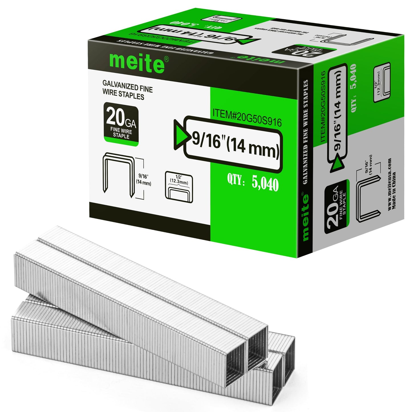 meite MT5016SLN Stapler with 9/16" Length Staples for Upholstery