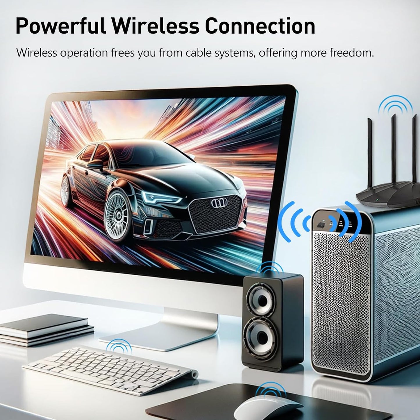 Wansurs 5.3 11/10, Bluetooth Adapter for PC, Bluetooth Dongle, Plug & Play for Windows Bluetooth Transmitter & Receiver