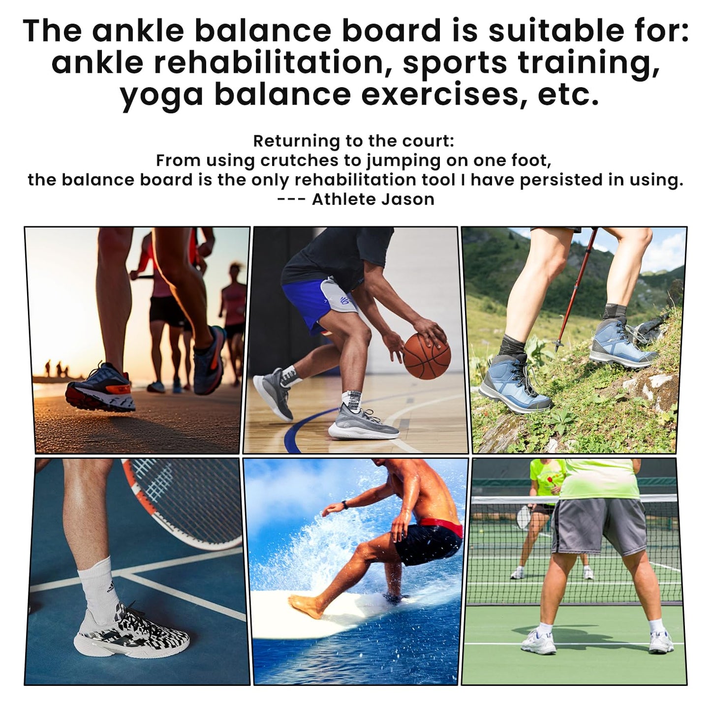 Ankle Balance Board Foot Strengthener Trainer Ideal for Sprained Ankle Recovery Stability Exercises and Physical Therapy Plus Posture Corrector and Foot Stretcher for Plantar Fasciitis Relief