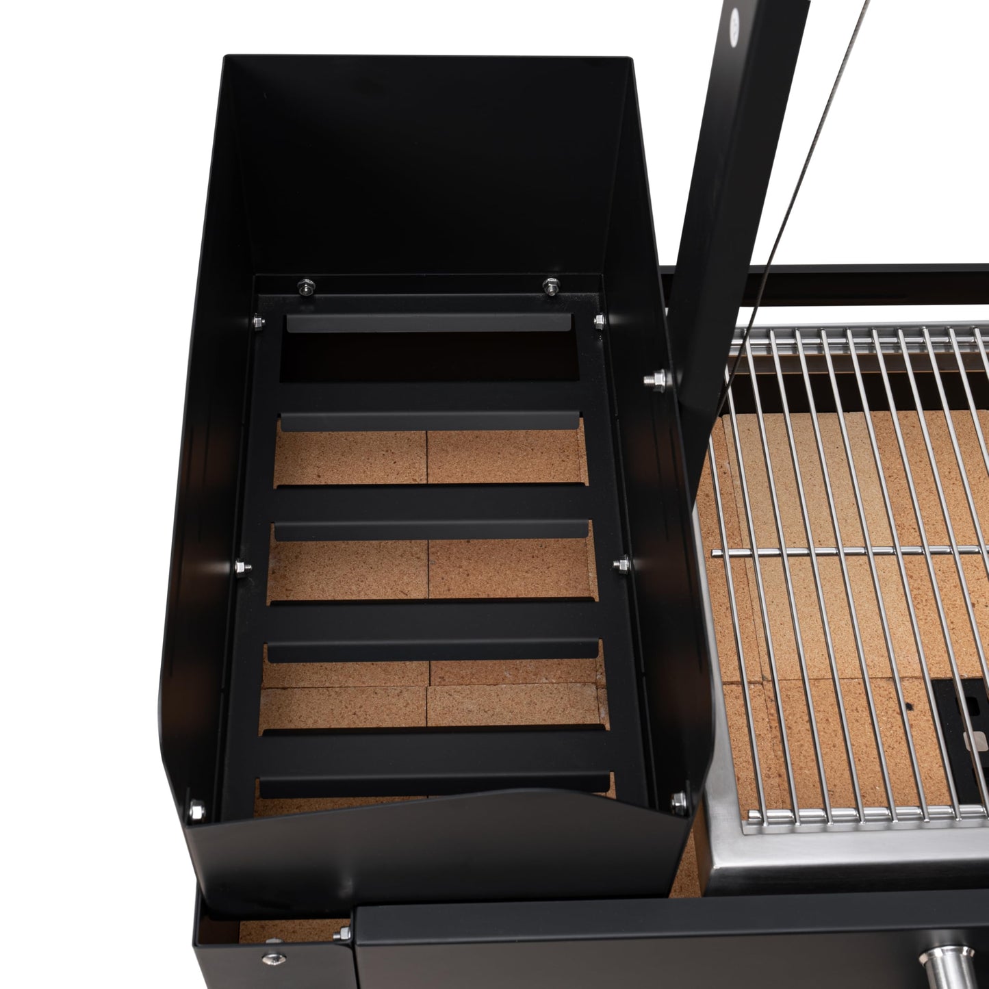KoolMore 54 in. Charcoal BBQ Grill, Santa Maria Argentine Style Outdoor Grill with Adjustable Grate, Large Barbecue Grill for Outdoor Cooking, Black