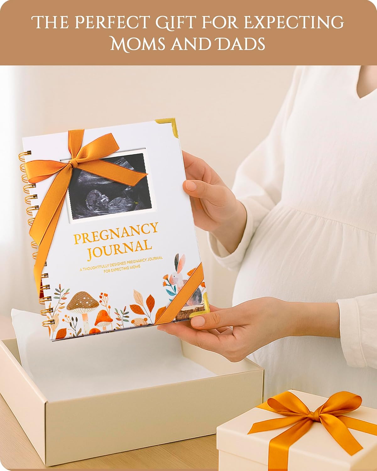Pregnancy Journal by [Brand Name] - 82-Page Hardcover Memory Book for Expecting Moms | Thoughtful Gift for First-Time Moms