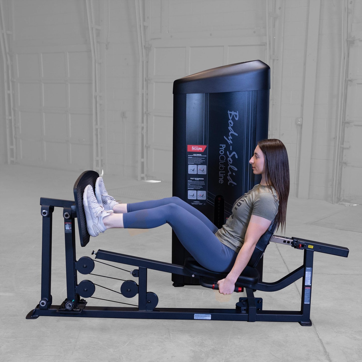 Body Solid (S2LPCX-3) Proclub Line Series II Leg Press/Calf Raise Machine for Commercial and Home Workout, Plate Loaded Muscle Developer Machines for Leg Tonal and Muscles, 310 lbs Weight Stack