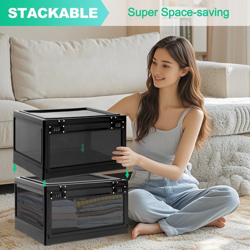 Large Medicine Lock Box with Dual 3-Digit Combination Locks, 24L Lockable Storage Box for Medication, Snacks, Phone, and Electronics - BPA-Free Organizer Bin for Home, Office, Fridge, and Safety