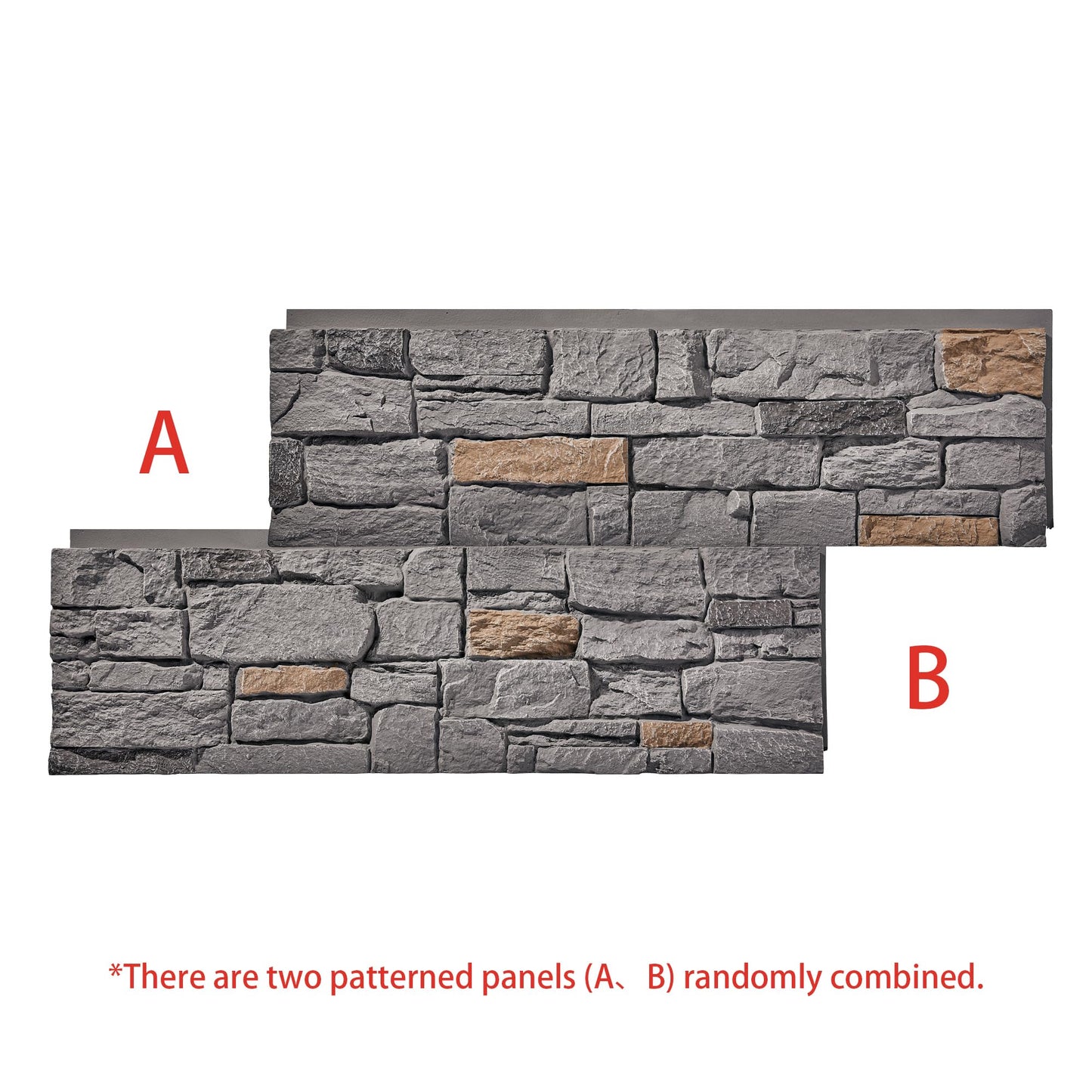 Wallwell 6-Pack Faux Stone Wall Panels (22.5 Sq Ft) PU Stone Veneer Siding, Mortarless 46.25x12.88 Inch Stacked Stone Accent Wall Interior Exterior, DIY Home Improvement,Cedar Gray