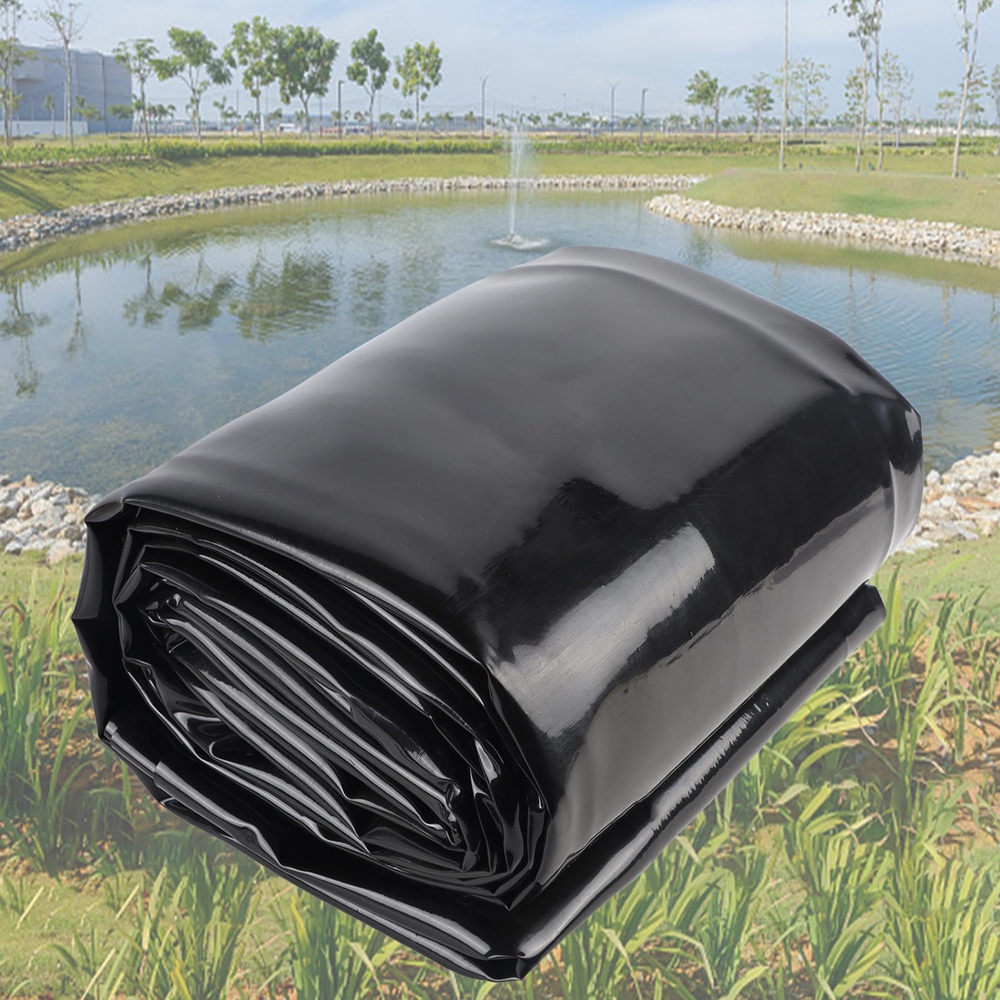 Adroiteet 20 x 25 FT Pond Liner, 20 Mil Fish Pond HDPE Liner, Pond Liners for Outdoor Ponds, Koi Ponds, Garden Fountain, Waterfall