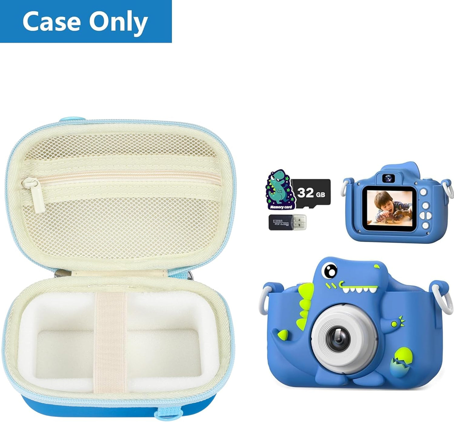 Leayjeen Kids Camera Case Compatible with OUTUVAS/Goopow/Mgaolo/HOOMOON/Kids Camera Toys and Kids Digital Video