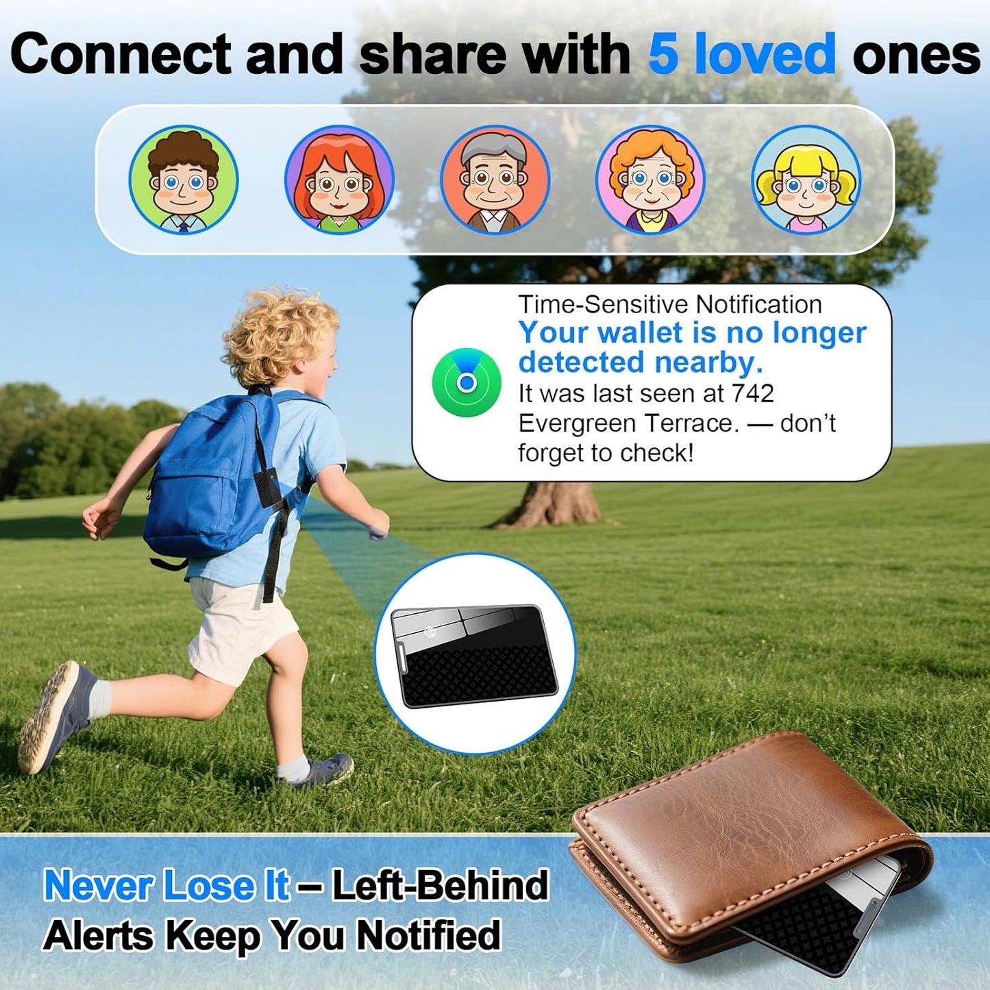 Trendia IP68 Compatible with AirTag Wallet Tracker, Smart Card Finder, Apple MFi Compatible (iOS Only), App Controlled