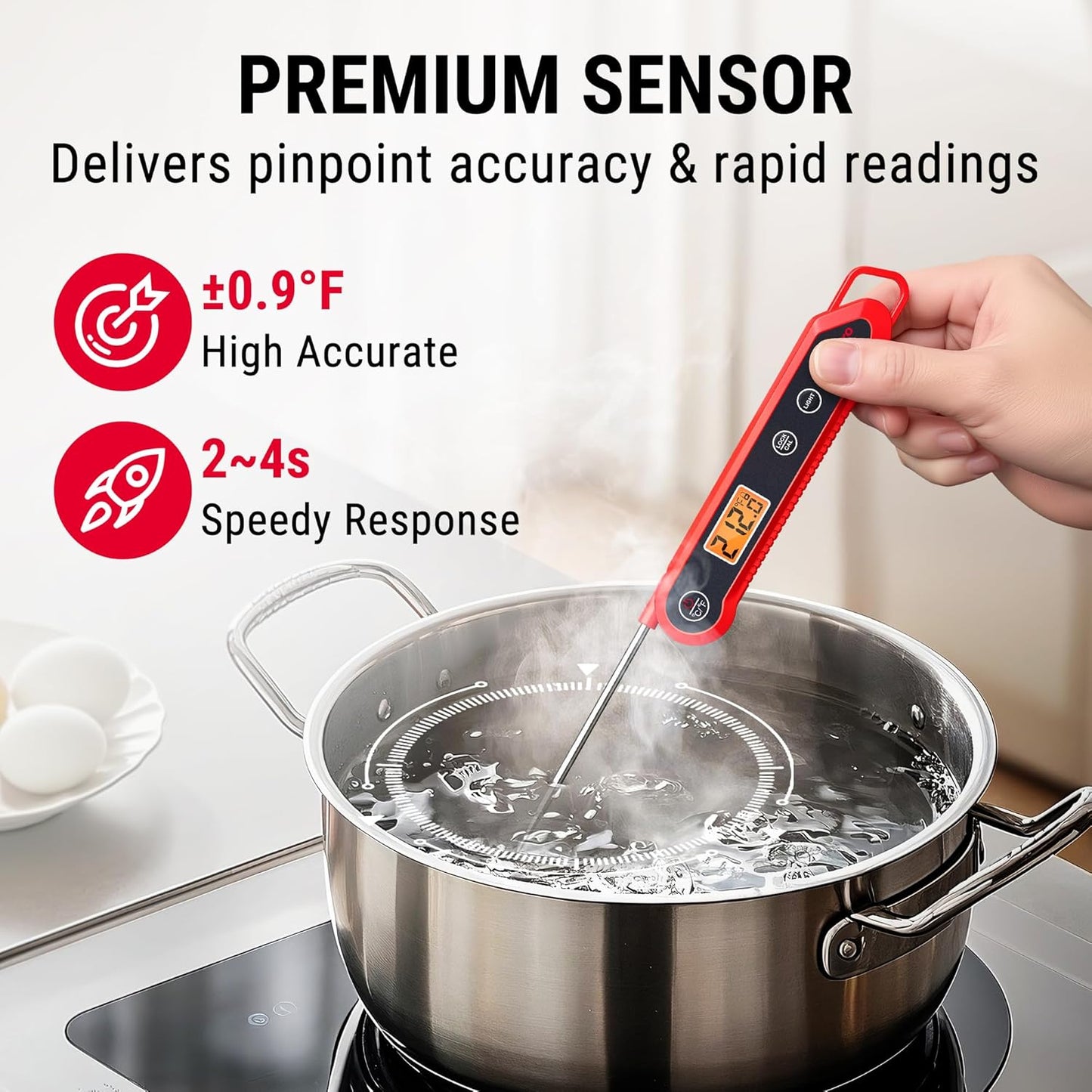 ThermoPro TP19H Digital Meat Thermometer - Instant Read Accuracy for Perfect Cooking