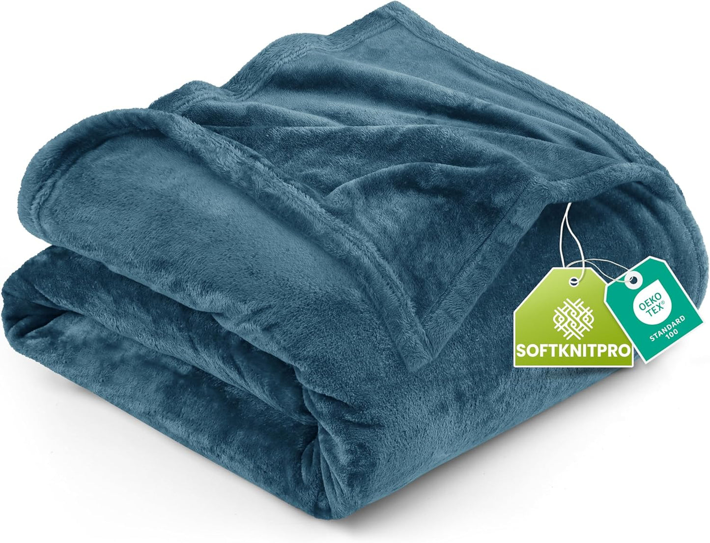 Utopia Bedding Fleece Blanket - Luxury Soft Anti-Static Microfiber | Queen Size Stone Blue (90x90 Inch)