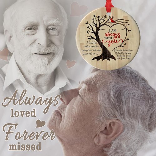 Jocidea Memorial Christmas Ornament - 'I Am Always with You' Condolence Gift for Loss of Loved One