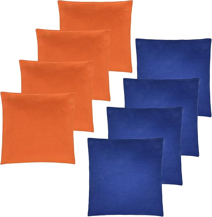 Set of 8 Regulation Cornhole Bags Double Sided, Weather Resistant Bean Bags for Cornhole Toss Game, Corn Hole Beans Bags with Tote Bag
