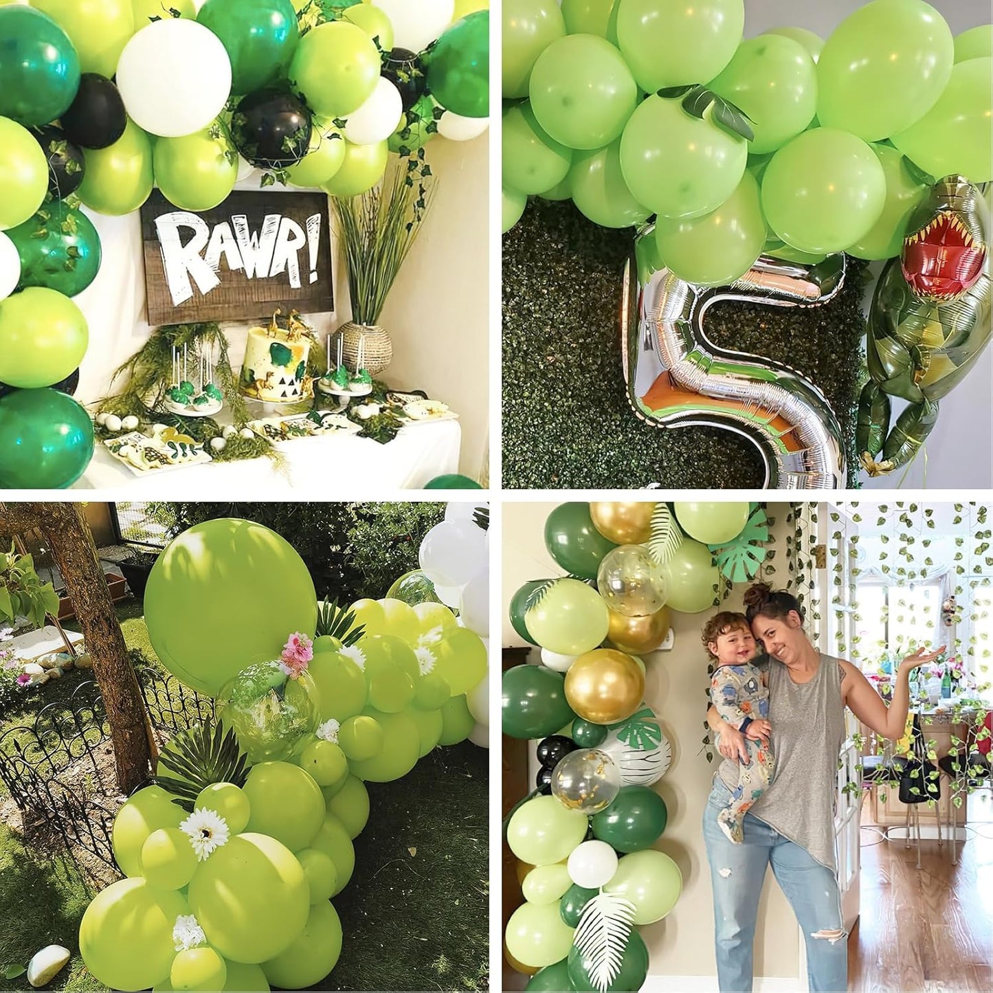 PartyWoo Lime Green Balloons - 127-Piece Neon Latex Balloon Arch Kit for Graduation & Birthday Decor