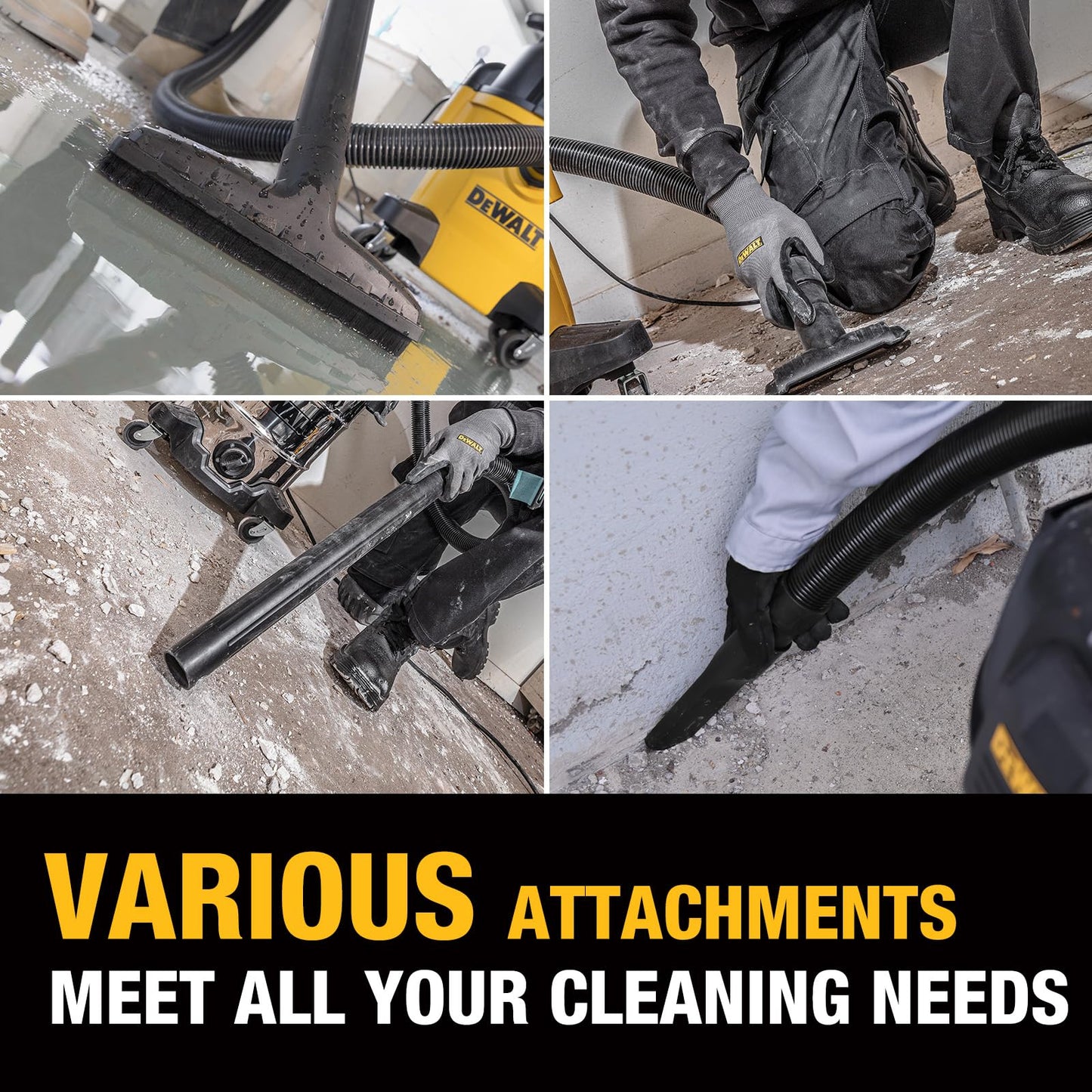 DEWALT STEALTHSONIC Wet Dry Shop Vac 6 Gallon, Shop Vacuum Wet and Dry 5 HP, Ultra Quiet Shopvac with Powerful Suction, Wet Dry Vacuum Cleaner for Home, Garage, Workshop, Jobsite, DXV06P-QT
