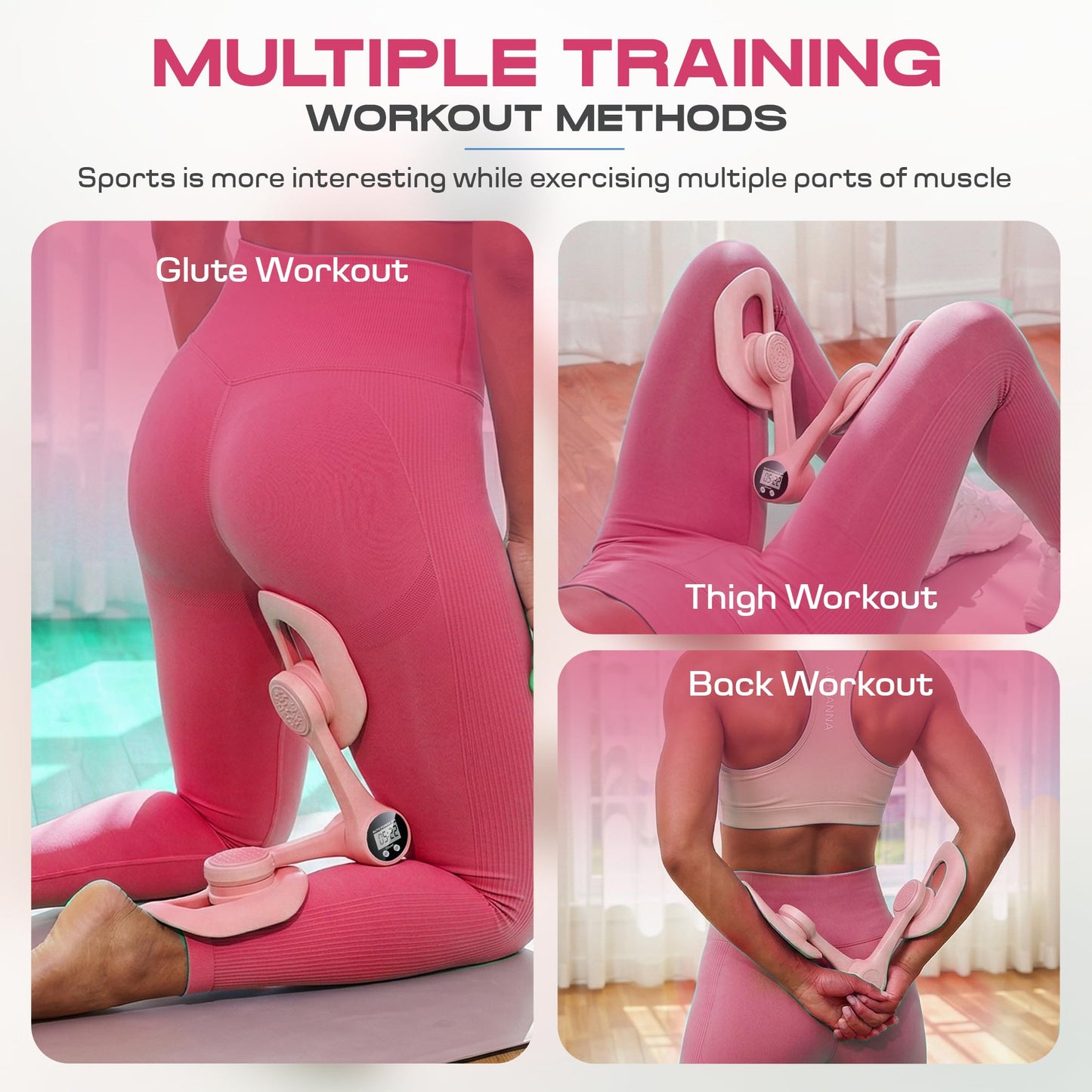 Thigh Trainer Master with 5 Resistance Bands, Ultimate Kegel Exerciser, Pelvic Floor Muscle | Thigh Hip Master Trainer Inner Thigh Exerciser | Pelvic Floor Trainer for Women