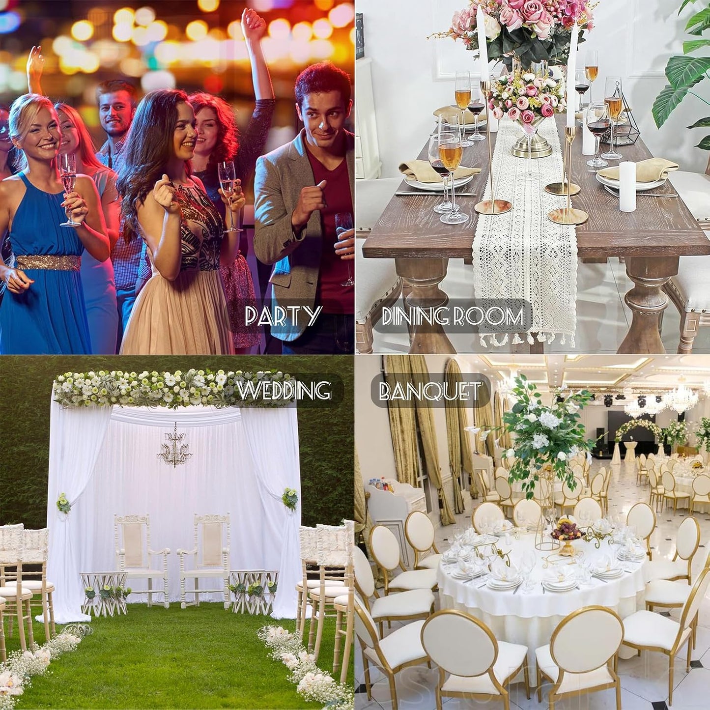 Skiennix 100PCS Spandex Stretch Black Chair Sashes - Universal Elastic Covers with Buckle Slider for Weddings & Events