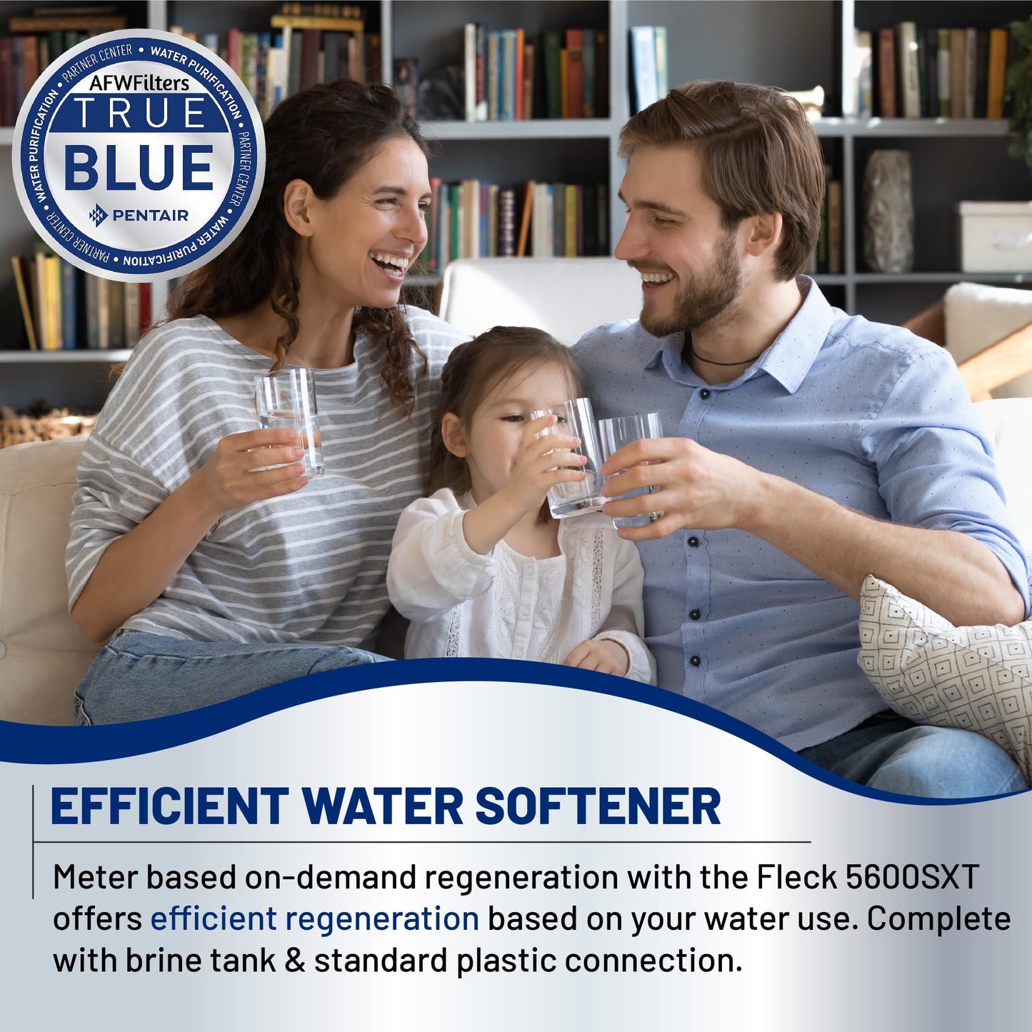 AFWFilters Iron Pro 2 Combination Water Softener Iron Filter Fleck 5600SXT Digital Metered Valve 64,000 Grain - High Flow for Whole House Use - Removes Hardness, Iron, Manganese, Sediment, Rust