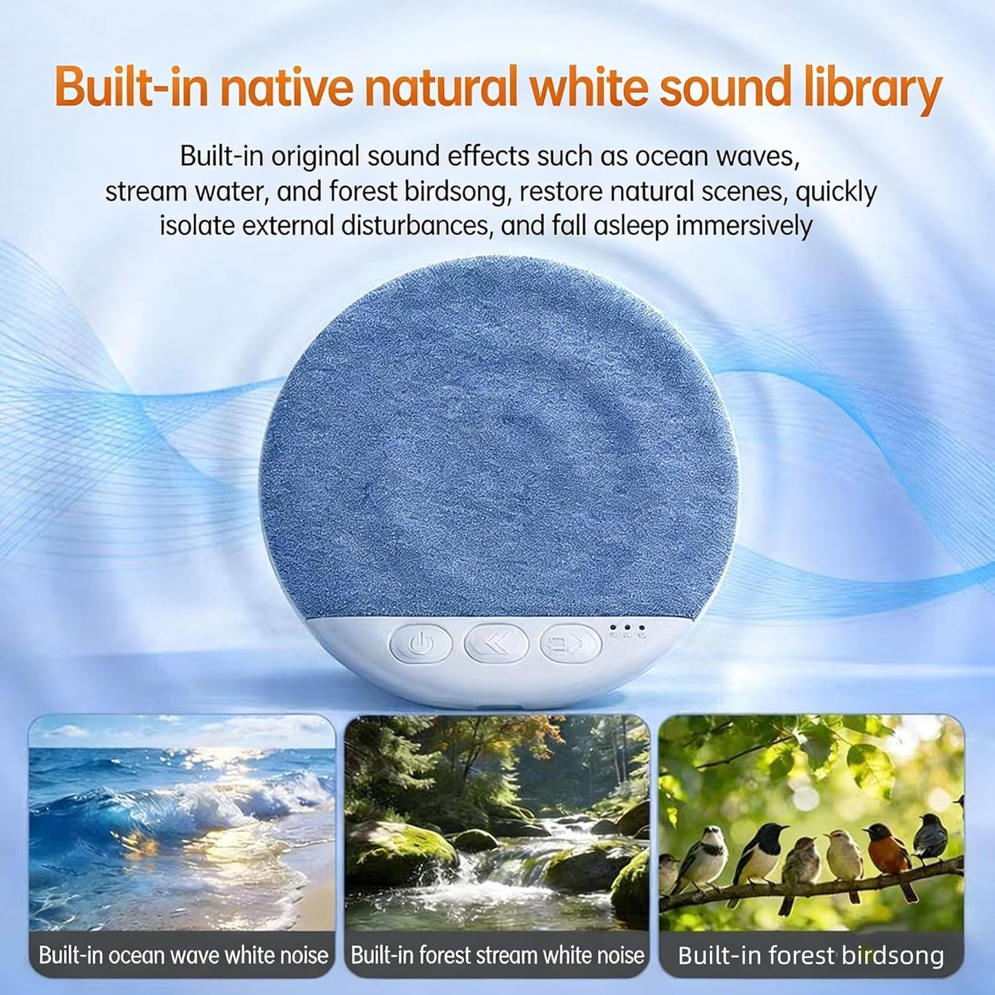 48H Pillow Bluetooth Speaker for Sleeping - Under Pillow, Sleep Timer, White Noise, Battery, Type-C, Hi-Fi Sound