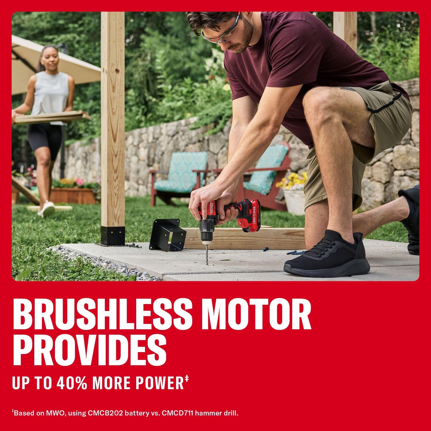 CRAFTSMAN V20* Brushless RP Compact 1/2-in Hammer Drill Kit (CMCD716D1)