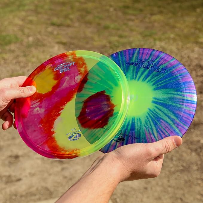 Discraft Z Fly-Dye Two Pack – Disc Golf Set | Buzzz & Nuke SS | Zone & Raptor | Sol & Avenger SS | Perfect for Men, Women, and Kids | Disc Weight, Color & Foil Will Vary