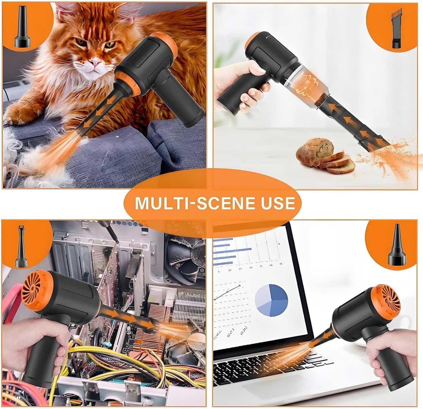 110000RPM Cleaner(Air-01) Meudeen Air Duster - Computer Vacuum Cleaner - for Keyboard Cleaning - Cordless Canned Air