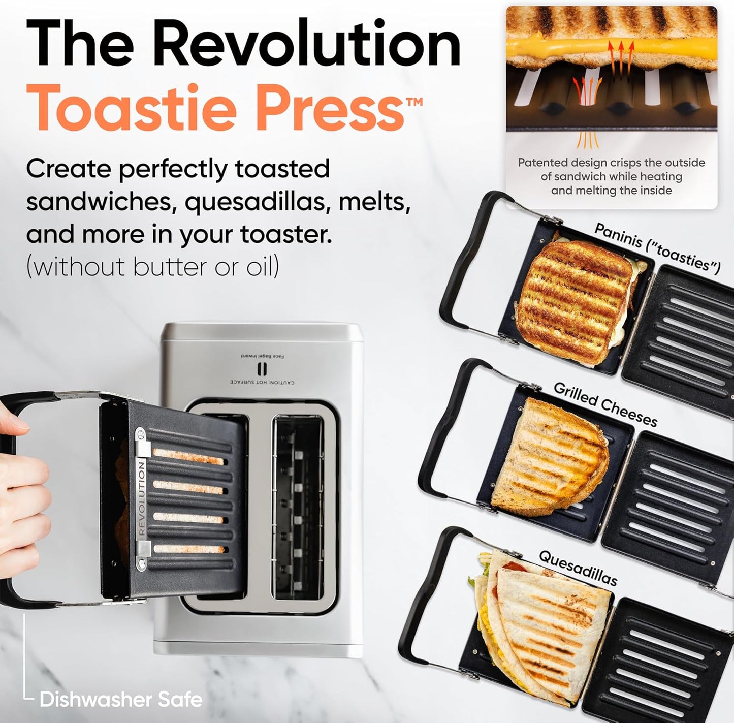Revolution R180 Connect Touchscreen Smart Toaster - 6 Bread Types, 7 Browning Levels & Toastie Press | Stainless Steel, 2-Slice