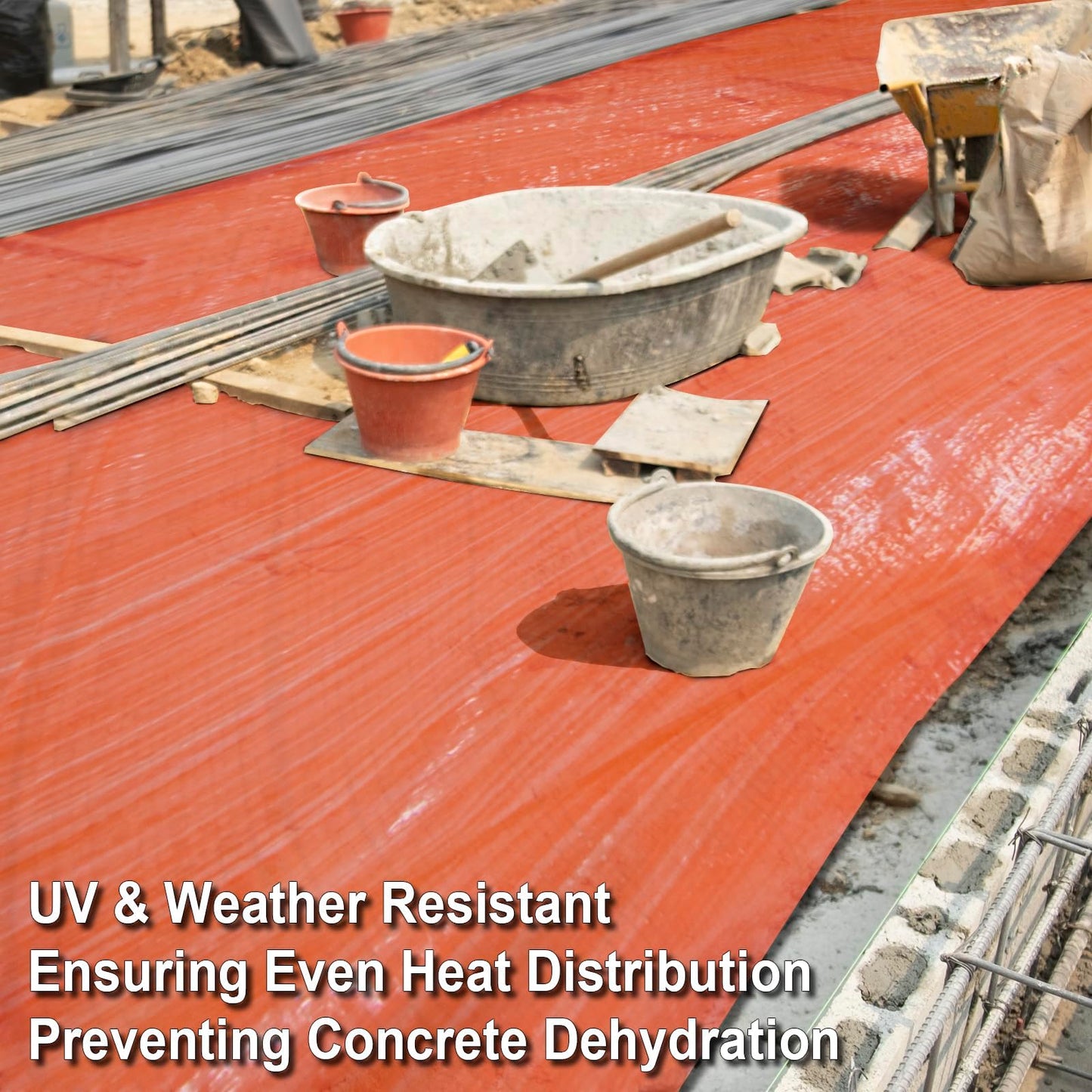 Concrete Curing Blanket,12x24 Feet 1/7 in Thick, Outdoor Winter Insulated Waterproof PE Foam