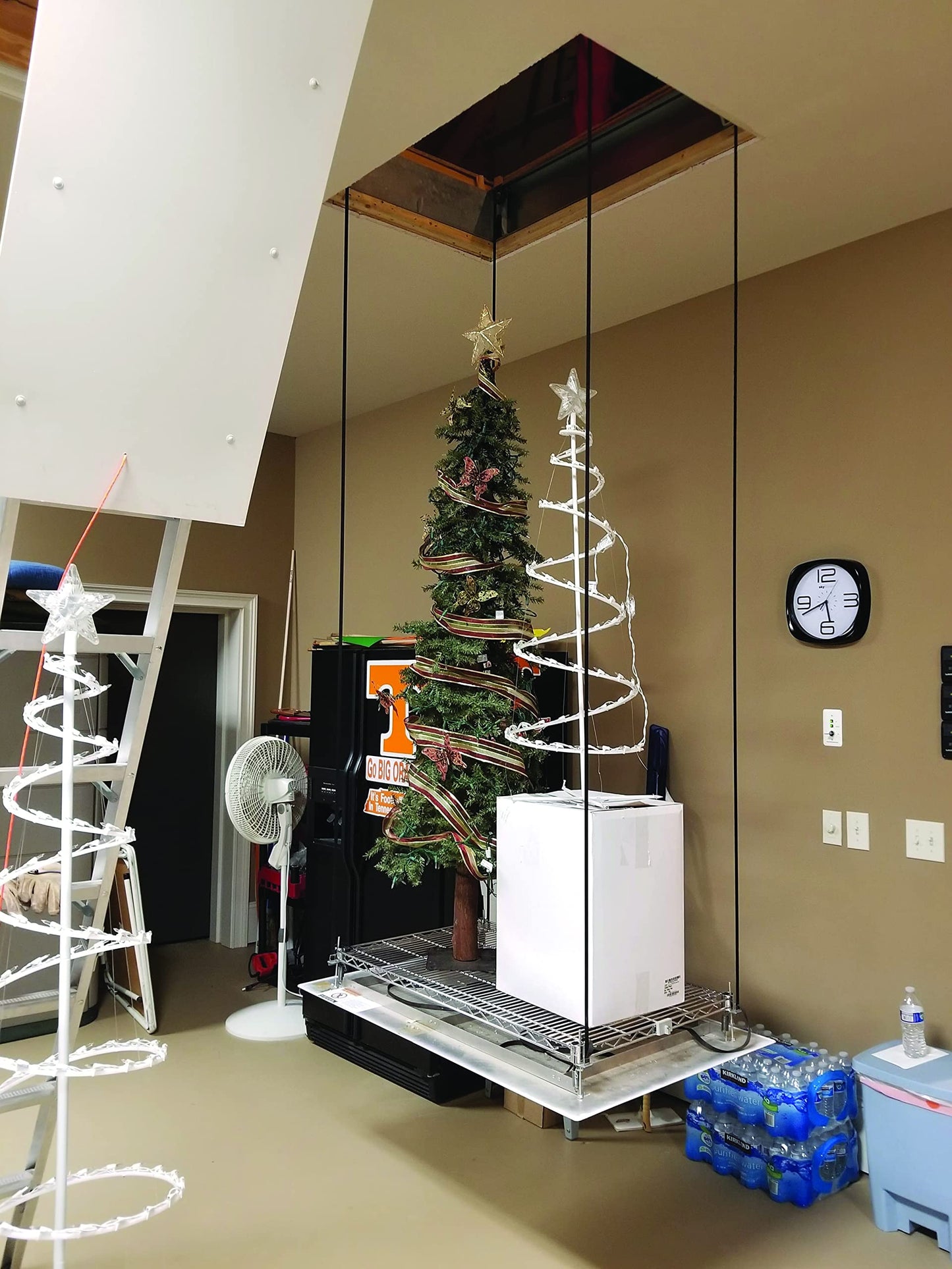 SpaceLift SL 5228-S Motorized Attic Lift – Made in USA, 200 lb Capacity, 15 Ft Vertical Travel, 24" x 41" Platform Garage Storage Lift