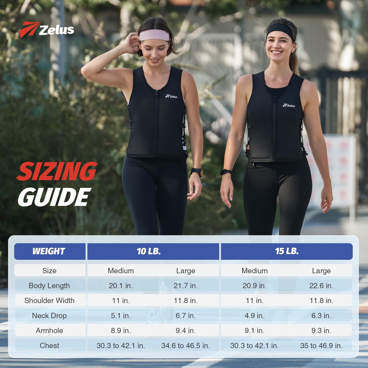 ZELUS Weighted Vest Woman, Adjustable Weighted Vest 1-10lb/ 1-15lb with Removable Z-Fit Soft Iron Weights, for Weight Loss Running Walking Rucking Strength Training, Reflective & Pocket Design