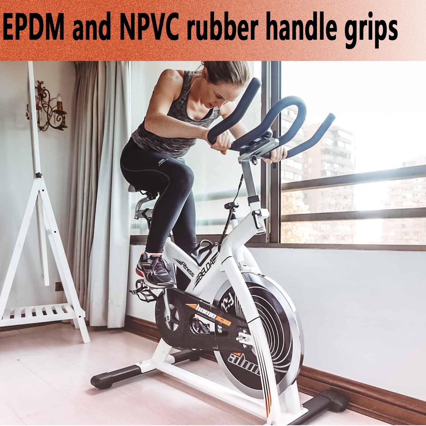 Taeku Foam Handle Grip Covers, 1 Pair Anti-Slip NPVC Tubing Sleeves Comfort Grip for Fitness Equipment, Garden Tools, Stroller Handles 15in