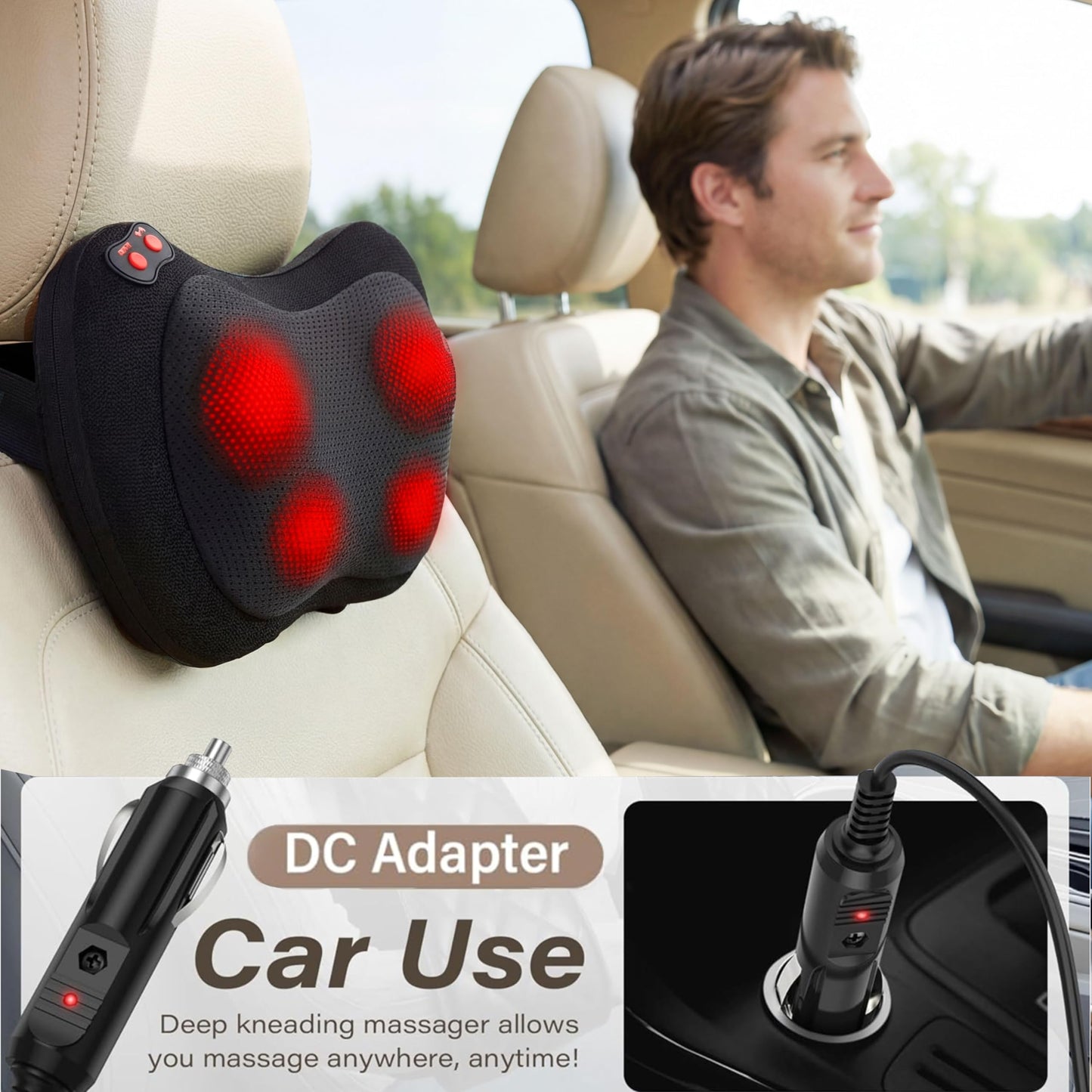 Papillon Fathers Day Dad Gifts for Husband,Back Massager with Heat,Shiatsu Neck Massager Pillow for Back,Neck,Shoulder,Foot&Lower Back Pain Relief,Relaxation Gifts for Women/Mom/Dad(Black)