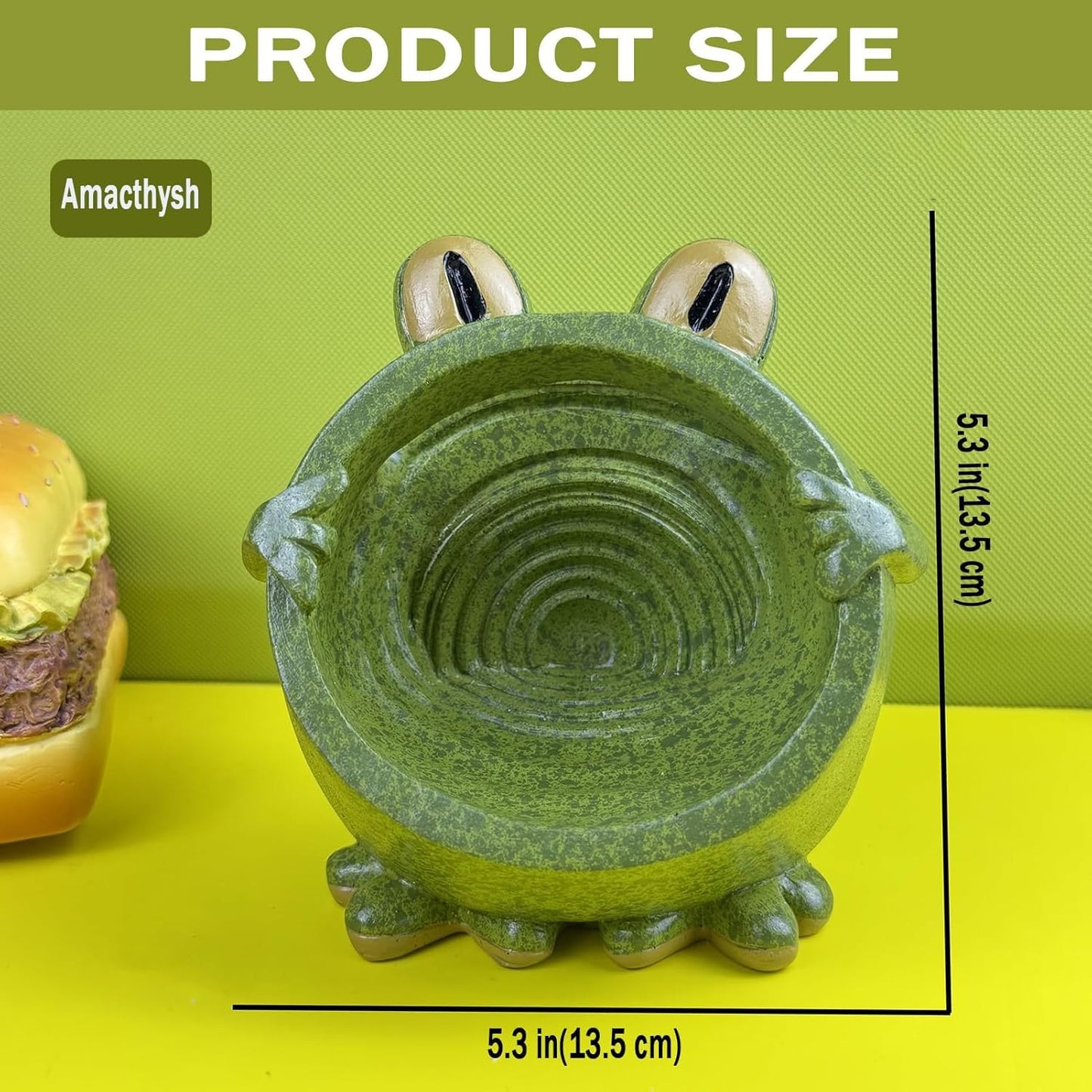 Amacthysh Cell Phone Stand with Sound Amplifier,Frog Amplifying Phone Speaker, Ceramic Desktop Cell Phone Speaker