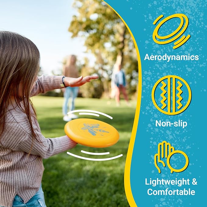Wham-O Frisbee Go Flying Disc, 9 Inch Lightweight Sports Disc for Beginners Outdoor Beach Backyard Lawn Park Camping Family Activity Game - 70g