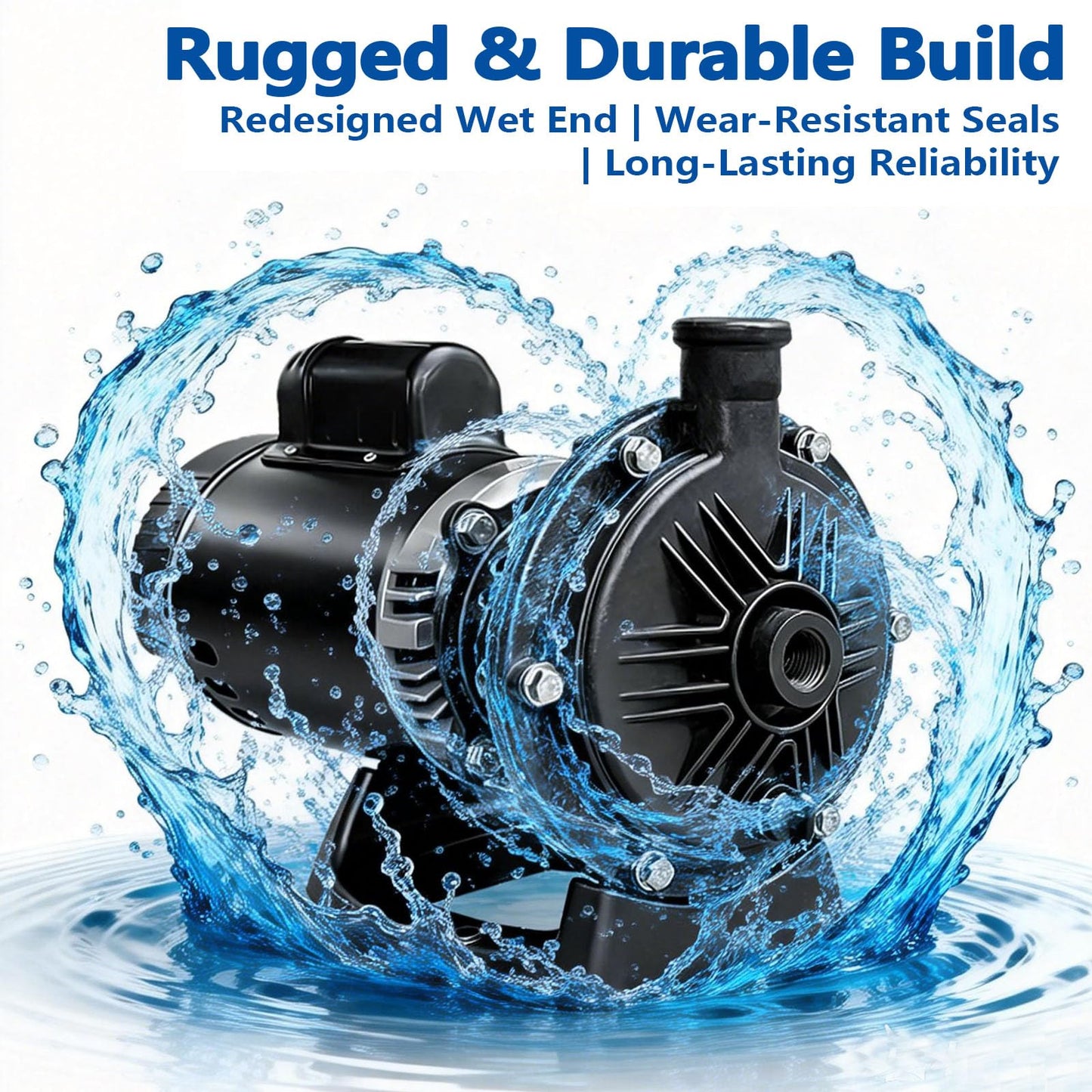 GXW PB4-60 Booster Pump 3/4 HP Fit for Polaris 180 280 380 480 3900 Kreepy Krauly＆Letro Legend Pressure Pool Cleaners