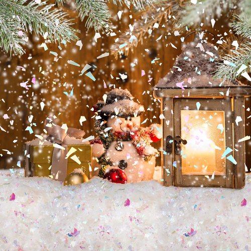 Kasyat Fake Snow Powder - Christmas Decoration Craft Filler | 400g White & AB Color