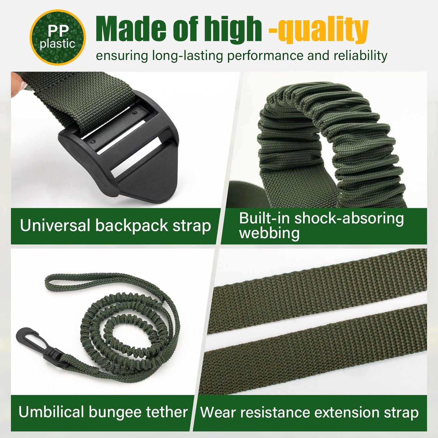 Trdzi Universal Shoulder & Tether Straps for Summit Treestand for Most Tree Stand Climbers with Platform Slats | Hunting Climbing Stand Backpack Straps