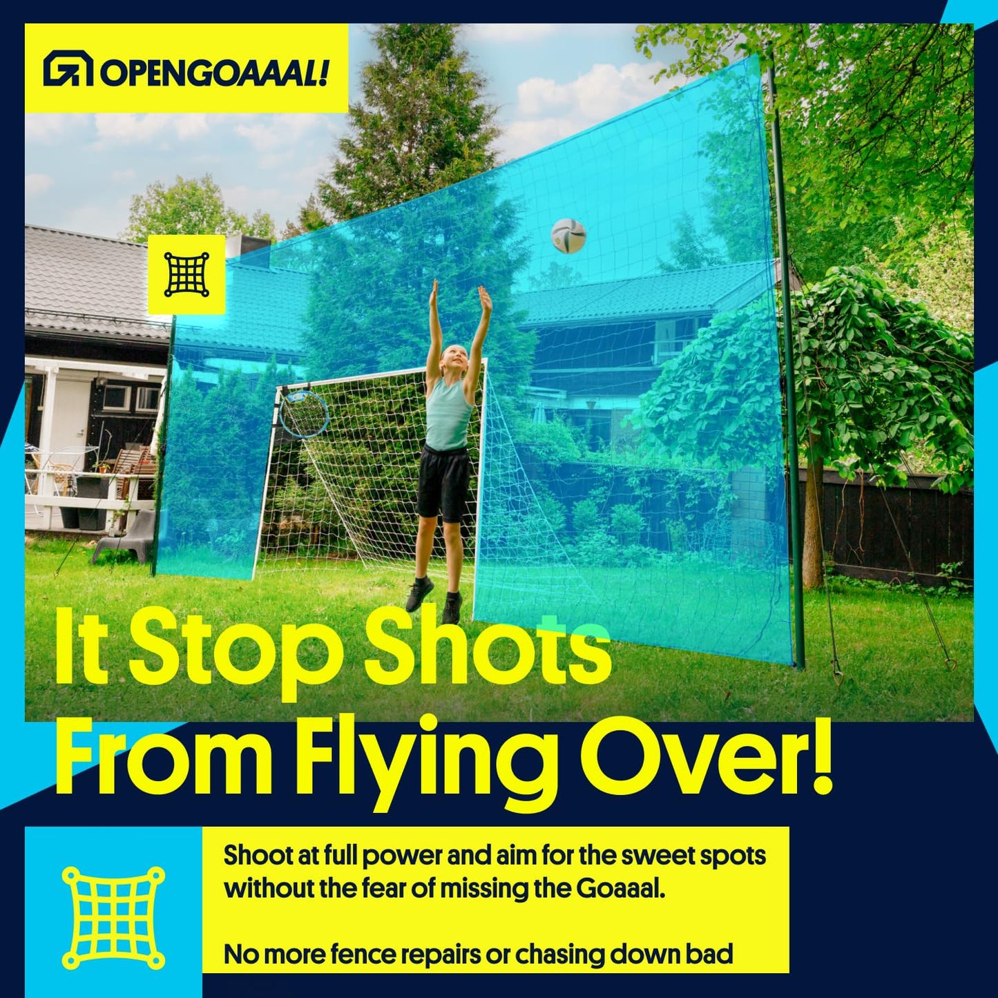 Open Goaaal Soccer Rebounder/Goal/Backstop All-in-One (Standard)