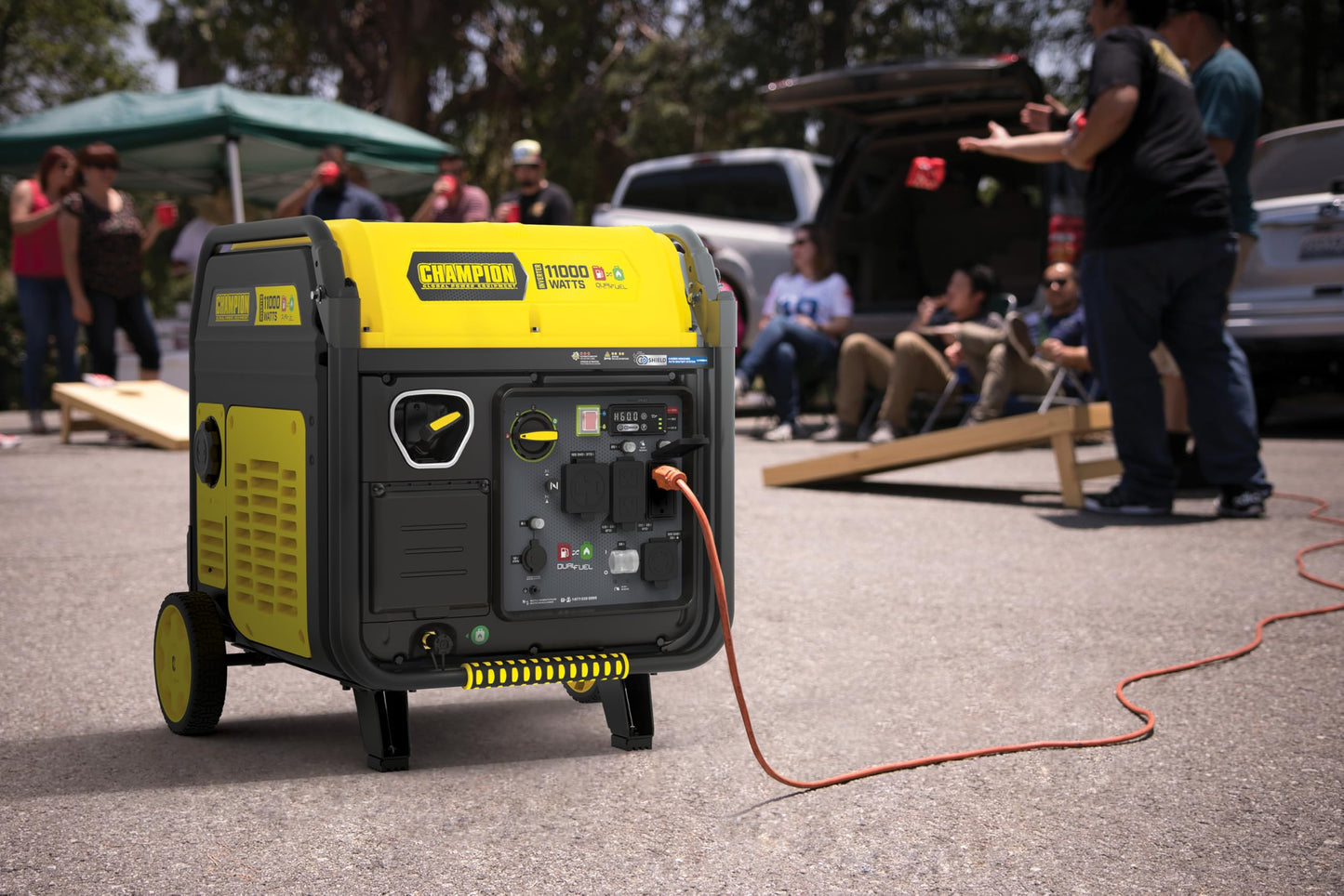 Champion Power Equipment 11,000-Watt Electric Start Dual Fuel Home Backup Portable Inverter Generator with Quiet Technology and Free 3-Year Warranty