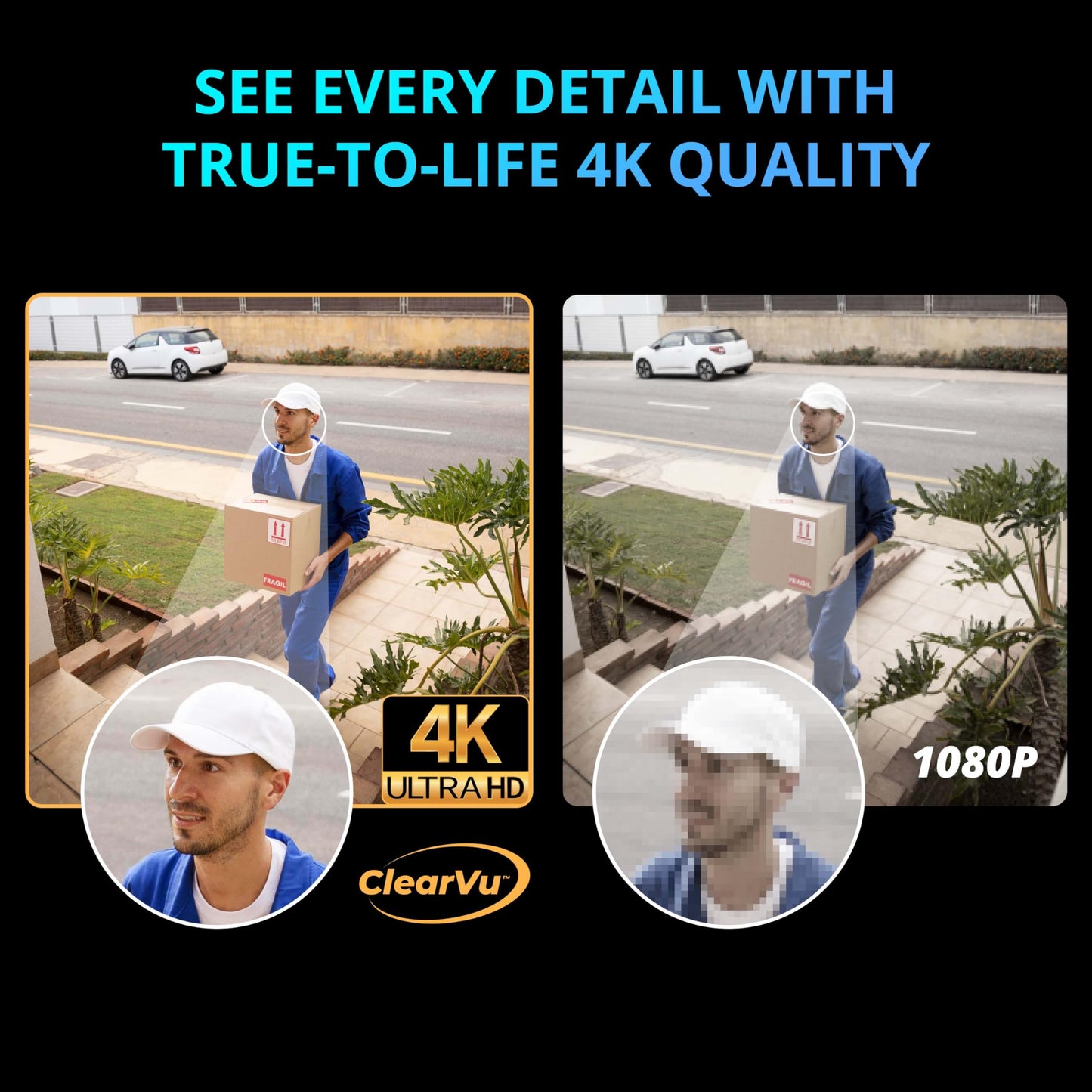 Defender AI Powered Sentinel 4K Wired Security Camera System, 360° PTZ Security Camera System with AI Tracking, Smart Human Detection, Blue-Red Light Deterrence, and Color Night Vision | 4 Cameras 1TB