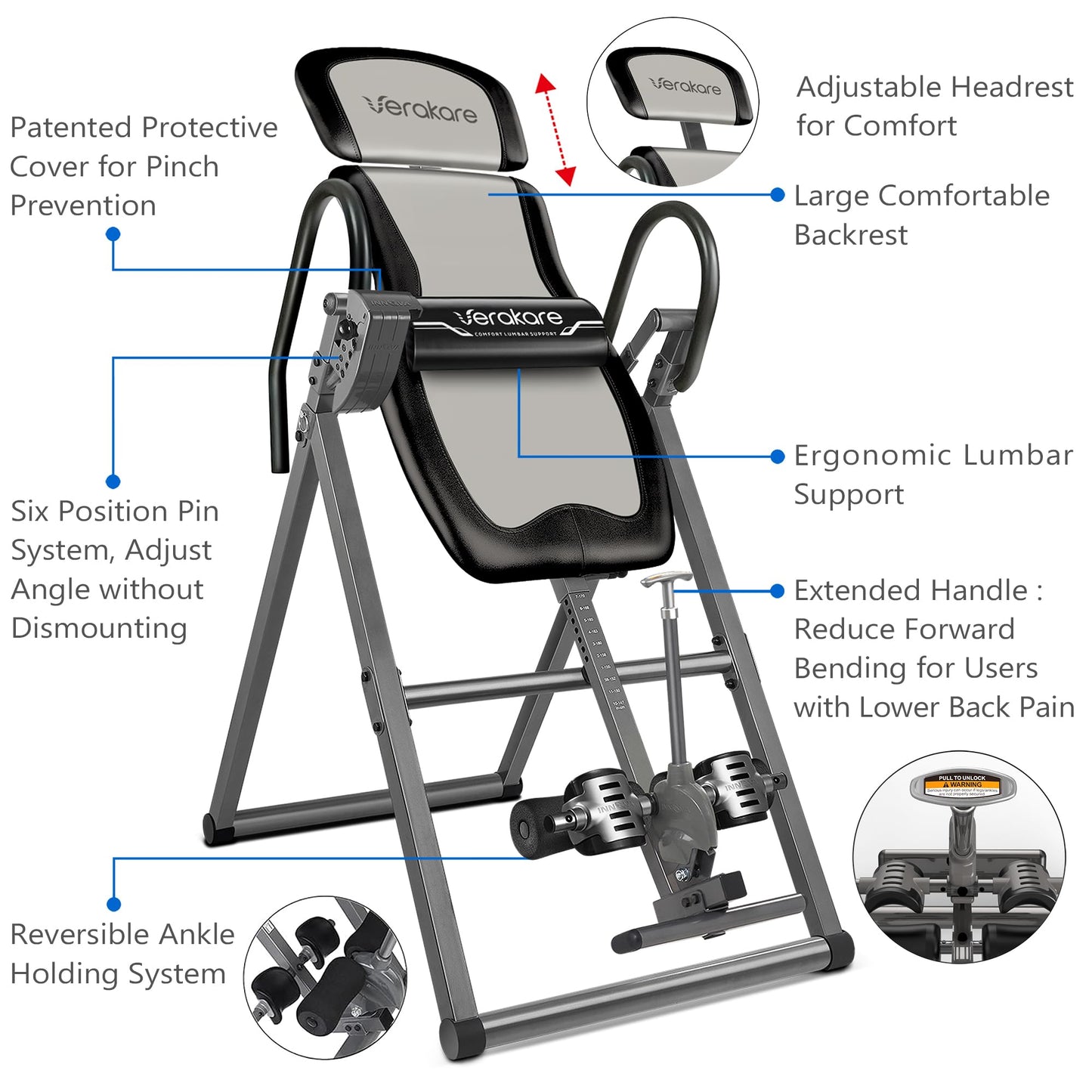 Verakare ITX9550 Heavy Duty Inversion Table