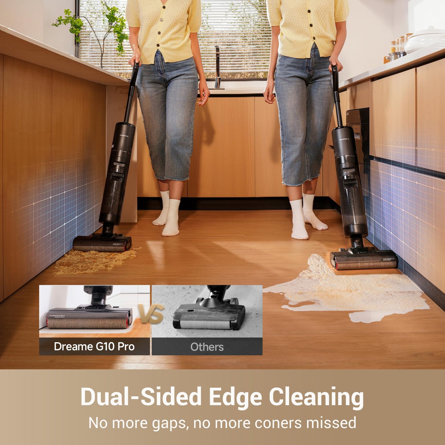 DREAME G10 Pro Wet Dry Vacuum Mop, Vacuum and Mop All in One with Auto Self-Cleaning, Floor Cleaner Machine for Hard Floor, 35 Mins Runtime, Edge Cleaning, Self-Propelled Vacuum Mop Combo