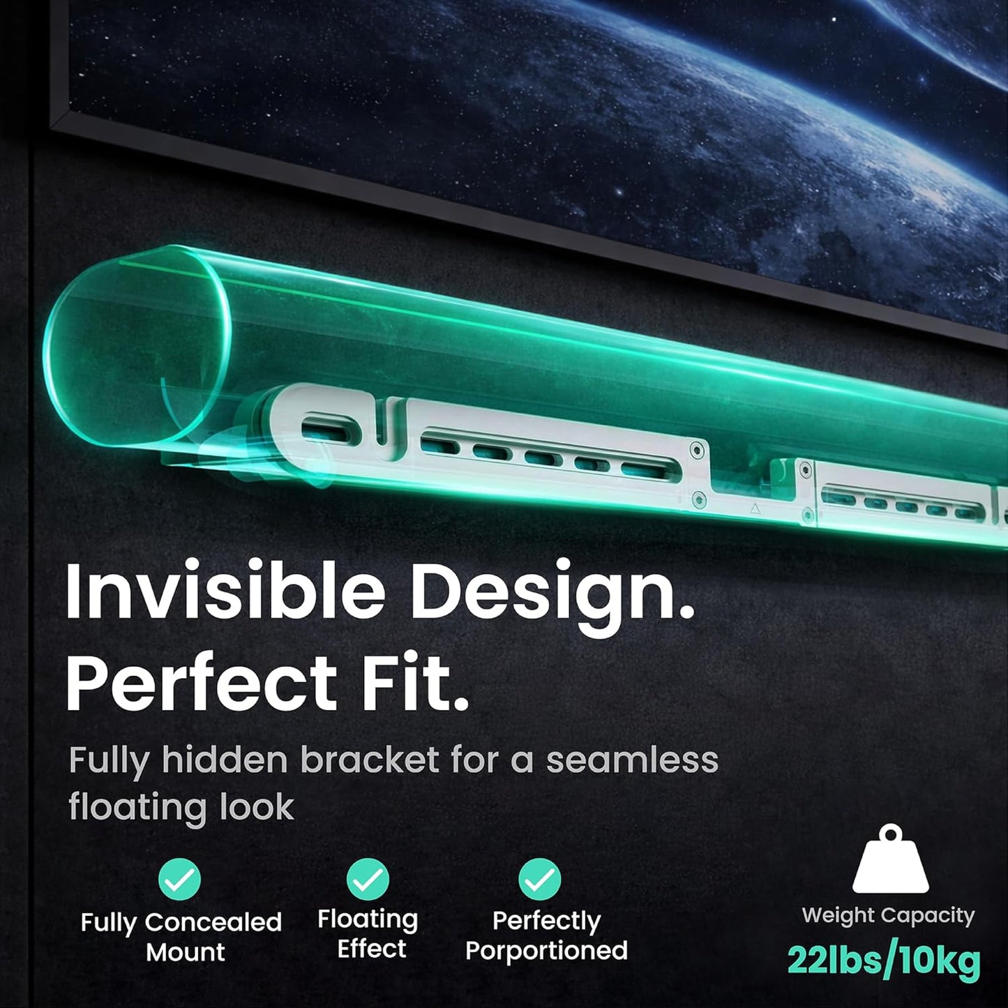 ynVISION.DESIGN Soundbar Wall Mount compatible with Sonos Arc Ultra and Sonos Arc - Includes All Hardware and Anchors