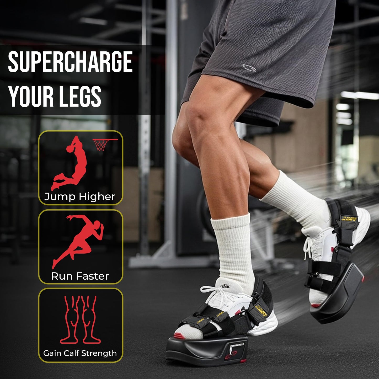 Jump Training System – Vertical Leap Speed & Agility Trainer Improves Foot & Ankle Strength Jump Shoes for Achilles & Plantar Fasciitis Relief – Small Sizes 5-7.5