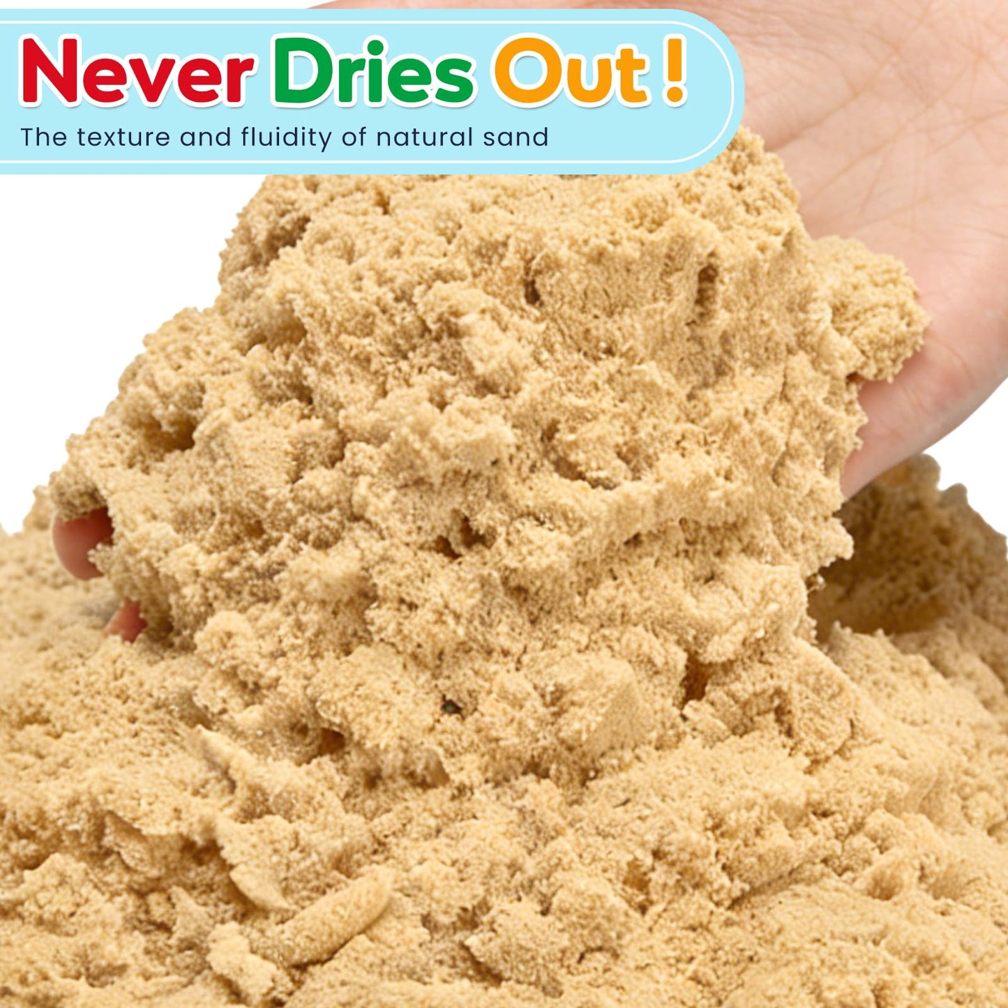 FURWEY 13.3lbs Play Sand, Natural Brown Sensory Sand,Suitable for Children to Shaping, Squeezing and Sculpting（Without Molds）